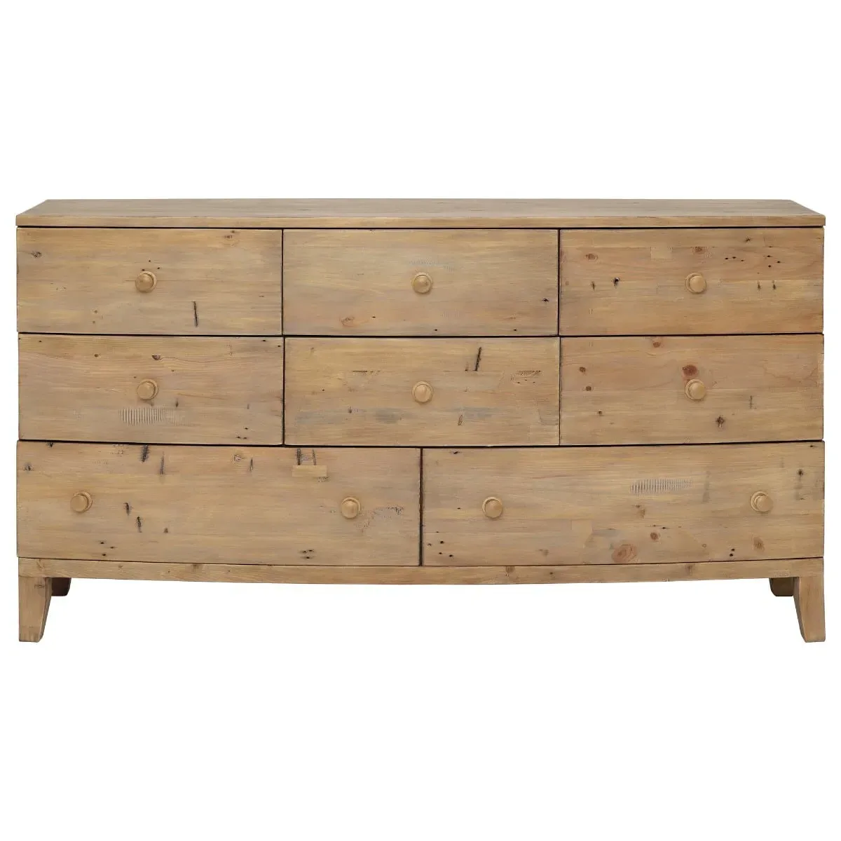 Lewes 8 Drawer Dresser Cabinet - Brown, Reclaimed Wood