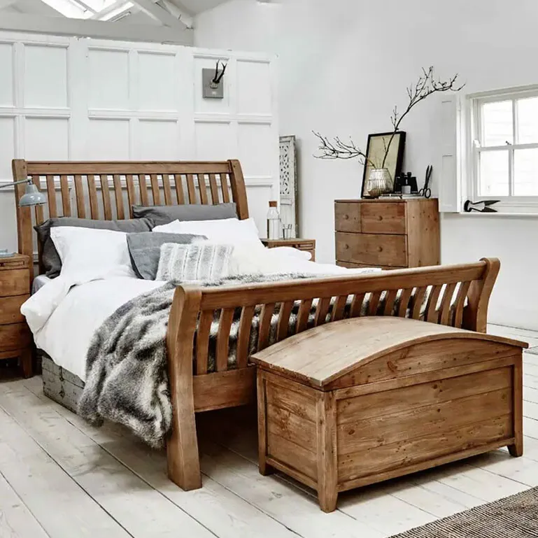 Lewes Blanket Box - Brown, Reclaimed Wood