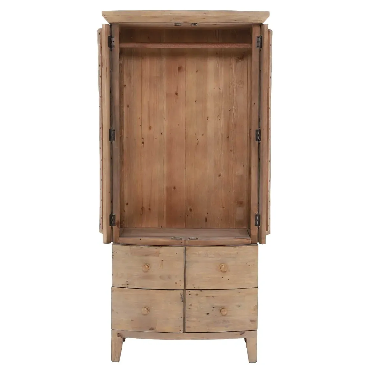Lewes Small Wardrobe - Brown, Reclaimed Wood