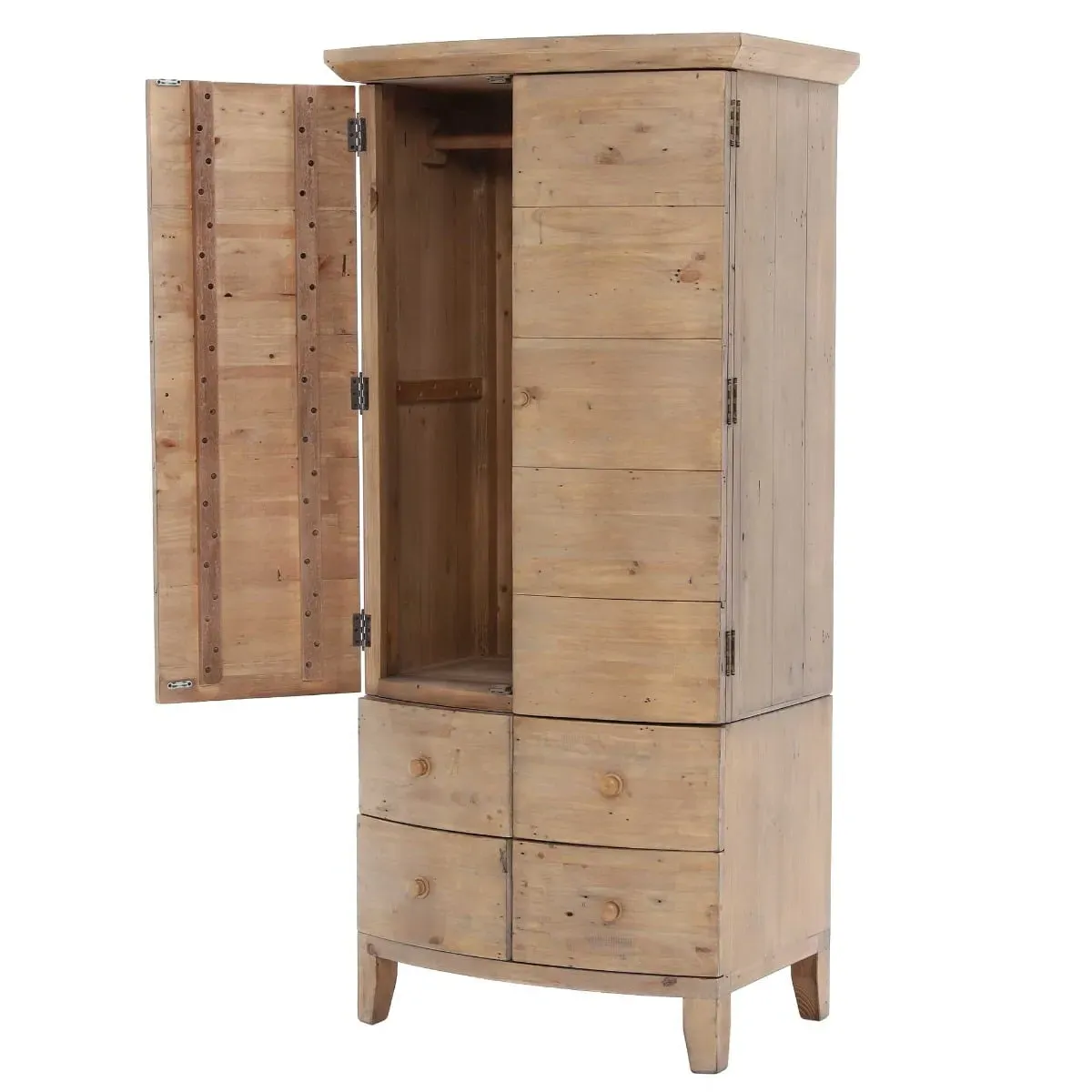 Lewes Small Wardrobe - Brown, Reclaimed Wood