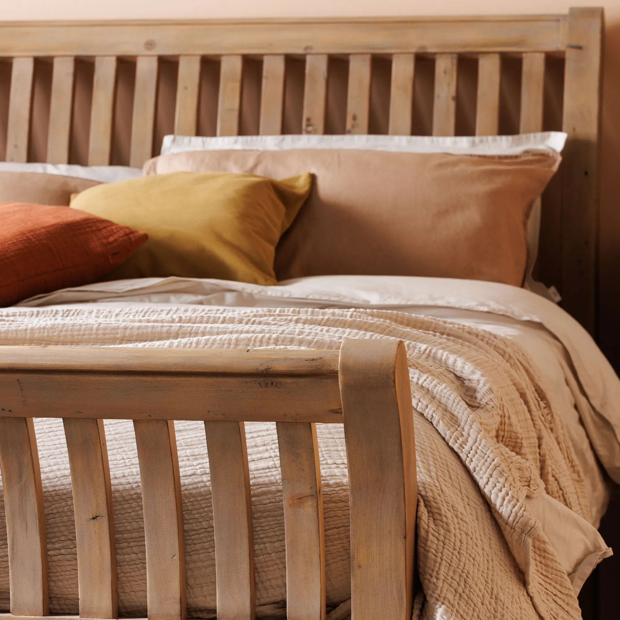 Lewes Super King Size Bed Frame - Brown, Reclaimed Wood