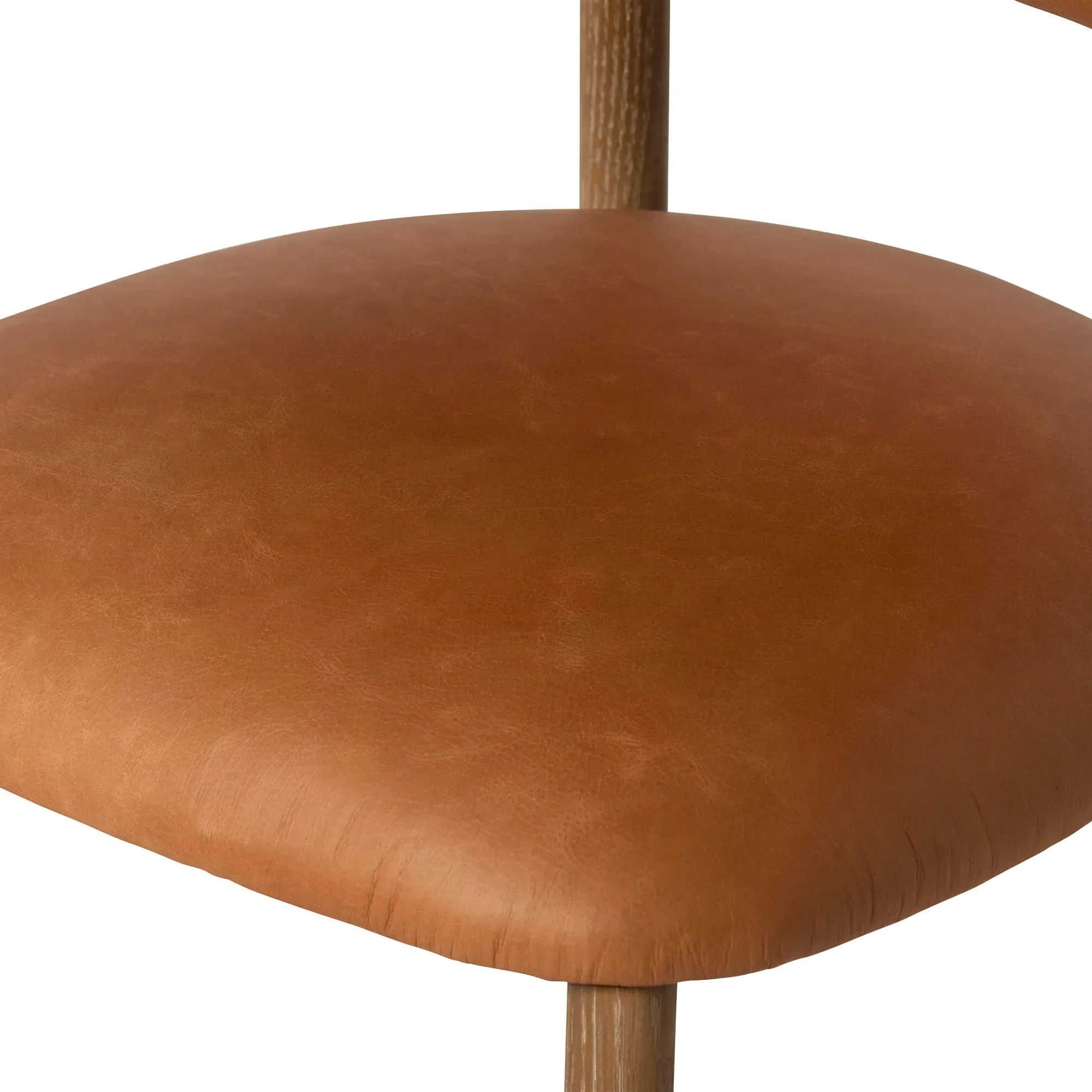 Lexa Dining Chair - Brown, Leather