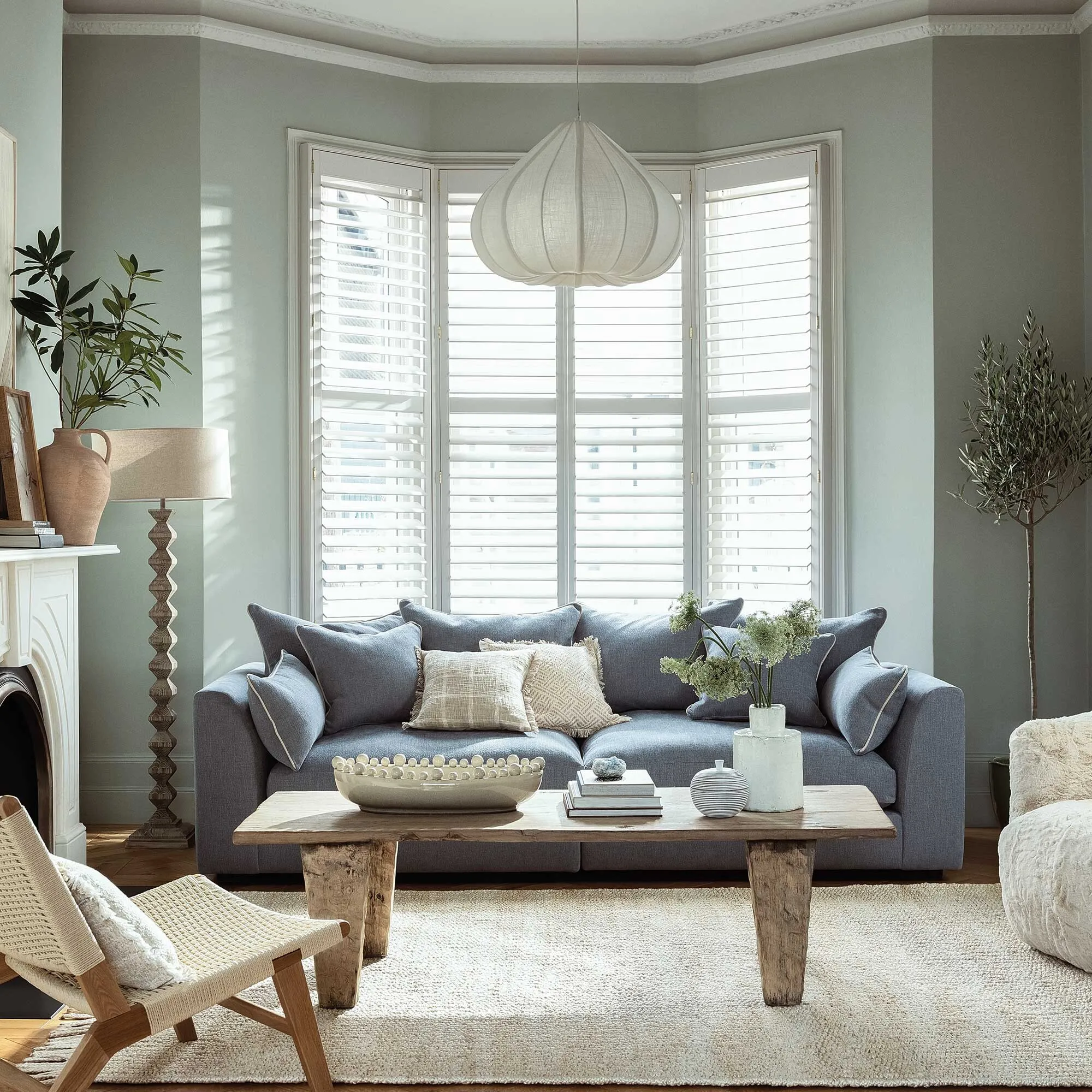 Lincoln Extra Large Split Sofa - Blue, Fabric