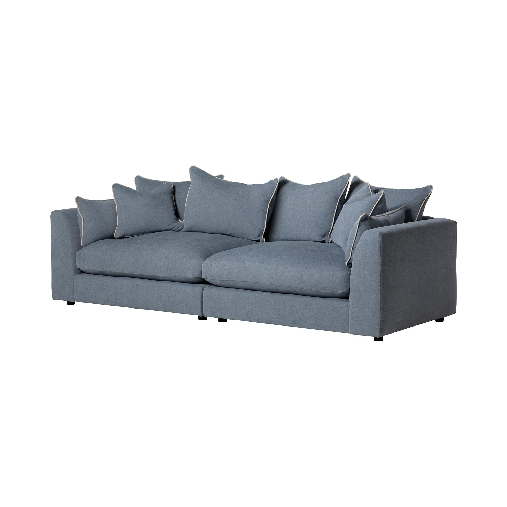 Lincoln Extra Large Split Sofa - Blue, Fabric
