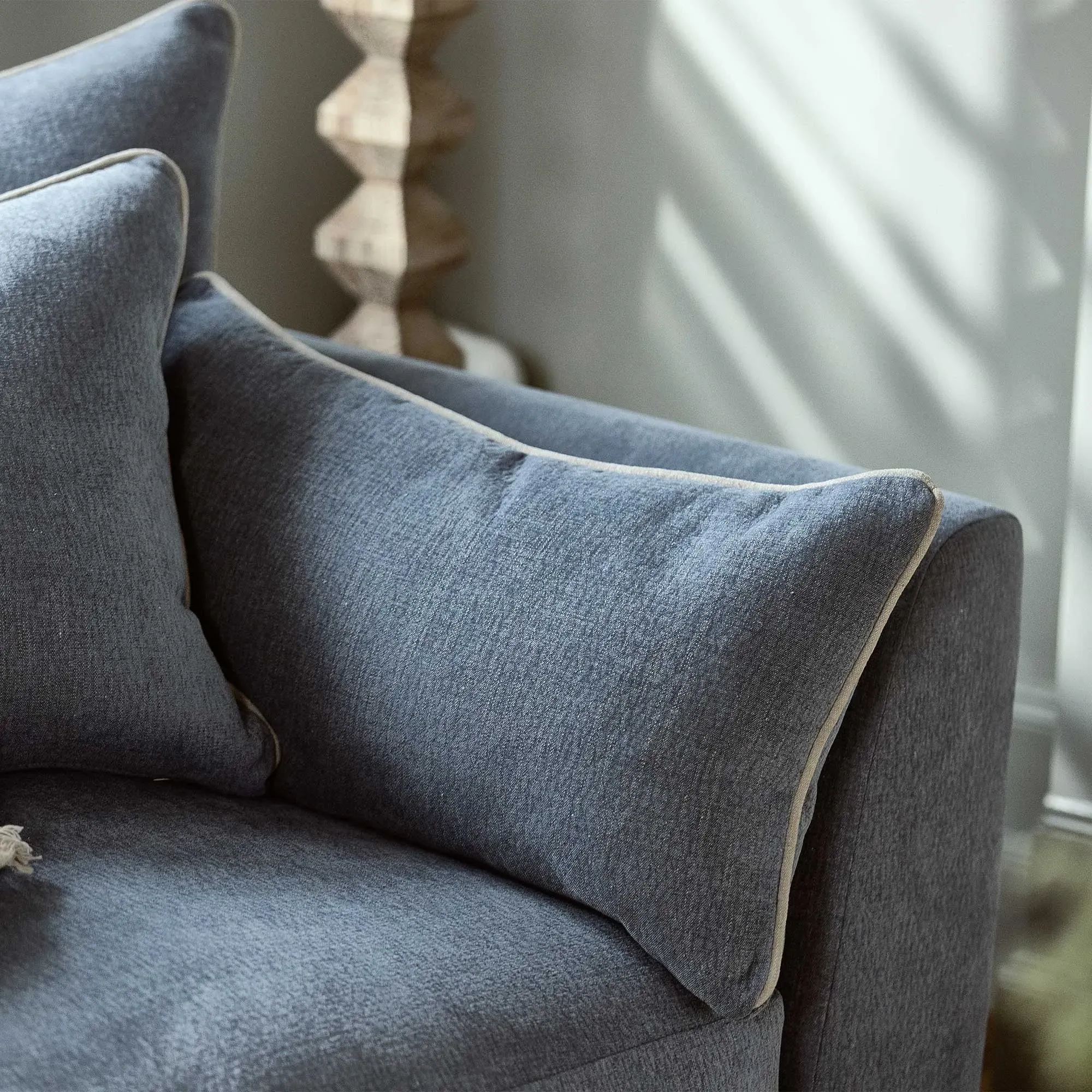 Lincoln Extra Large Split Sofa - Blue, Fabric