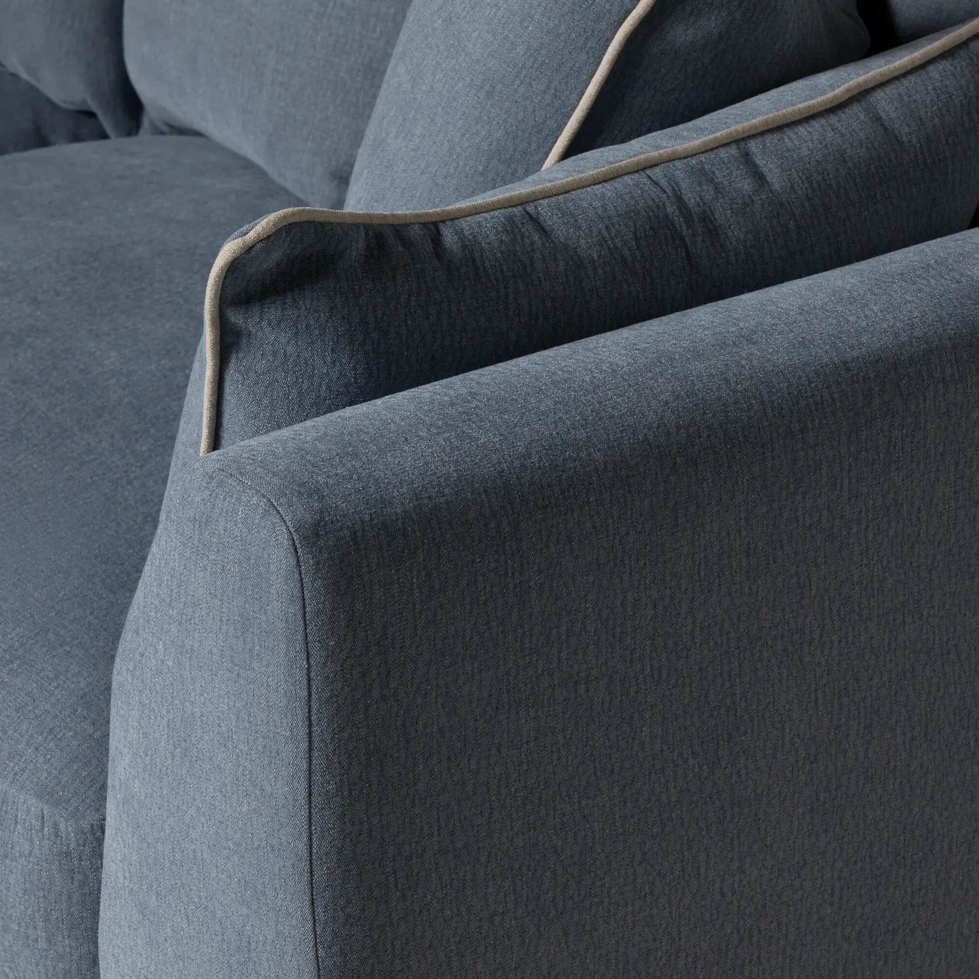 Lincoln Extra Large Split Sofa - Blue, Fabric