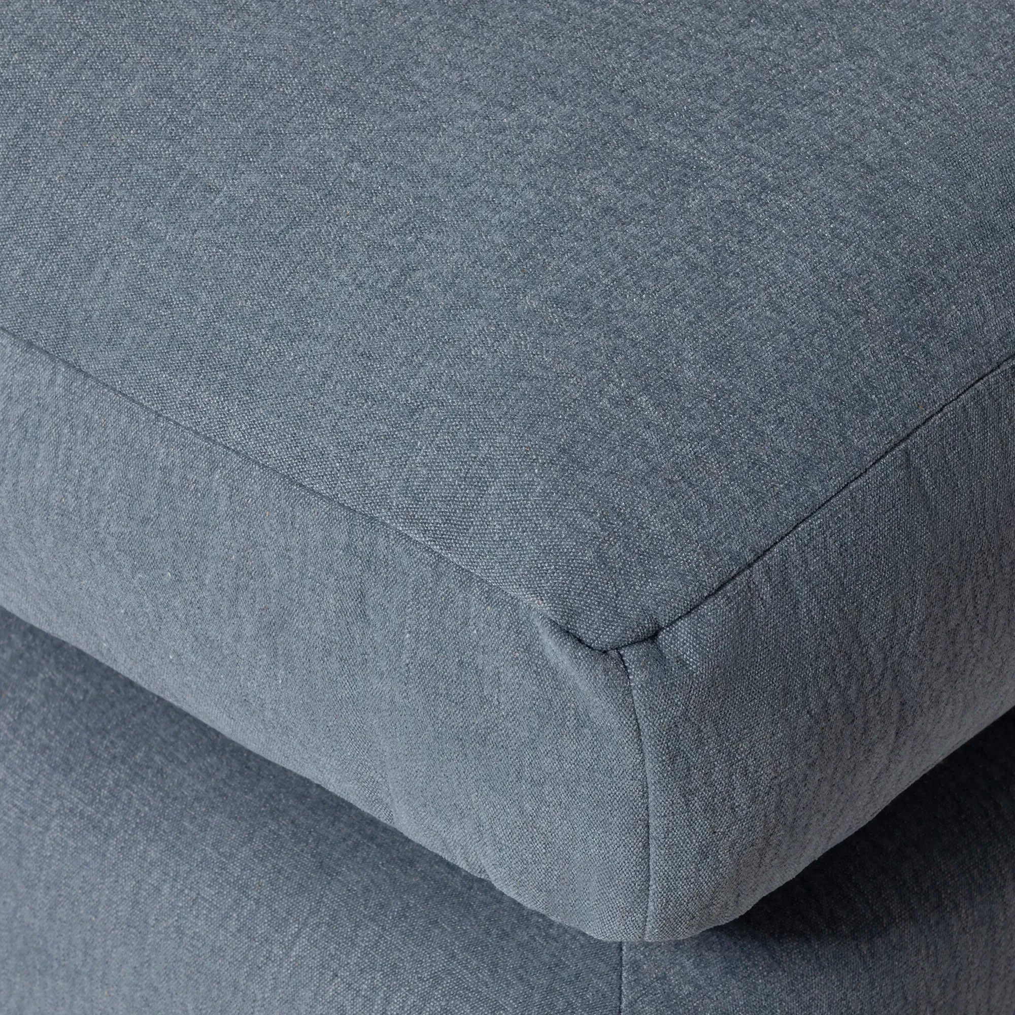 Lincoln Footstool - Blue, Fabric