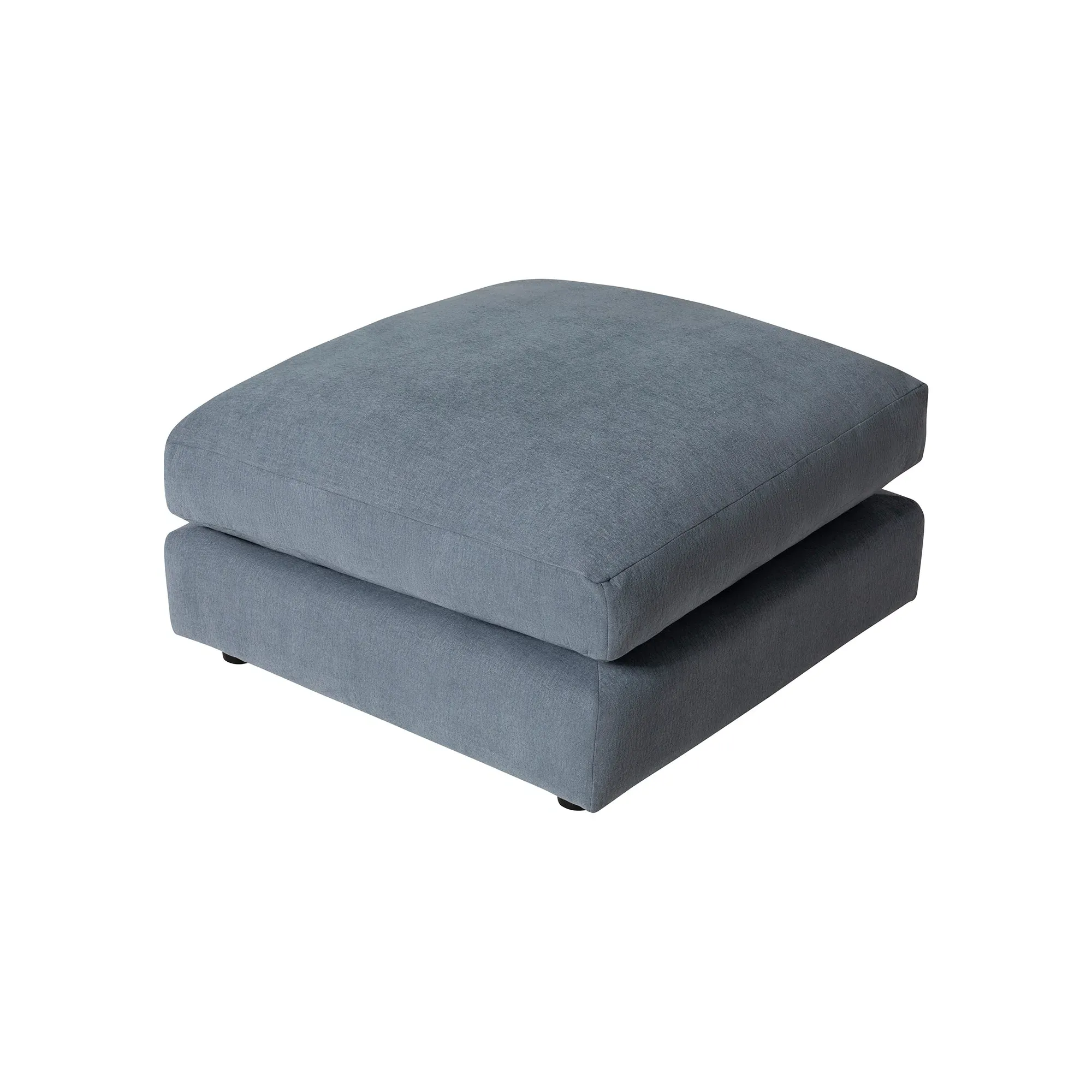 Lincoln Footstool - Blue, Fabric