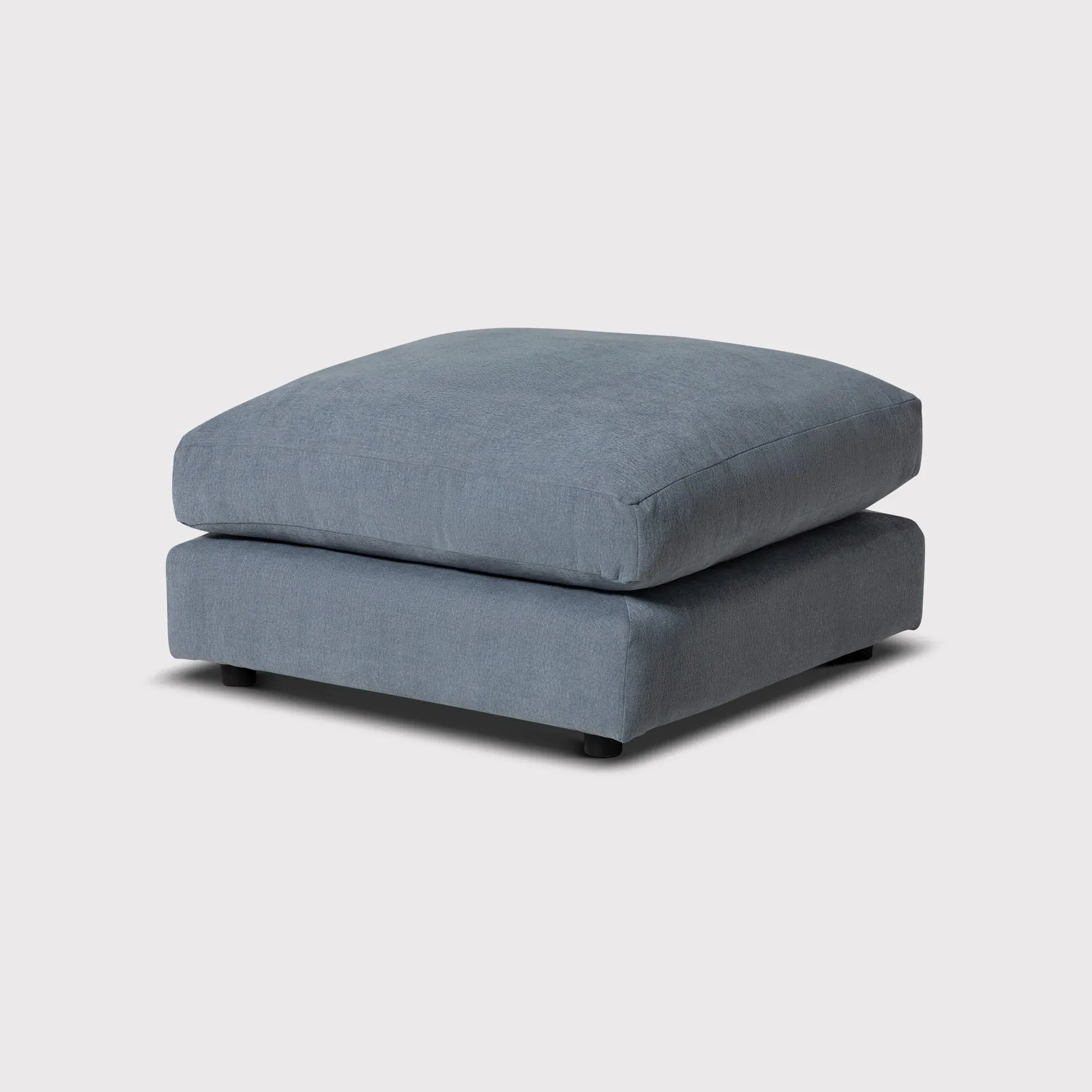 Lincoln Footstool - Blue, Fabric image