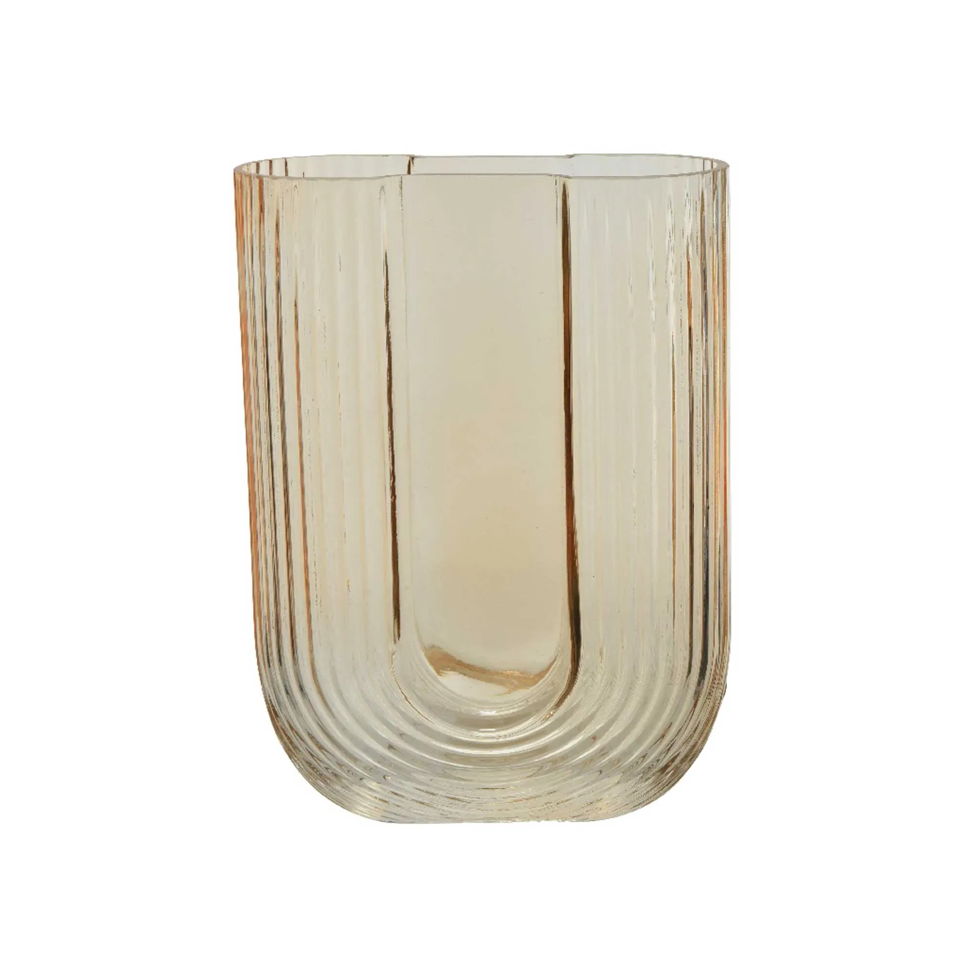 Lined Vase - Pink, Glass image