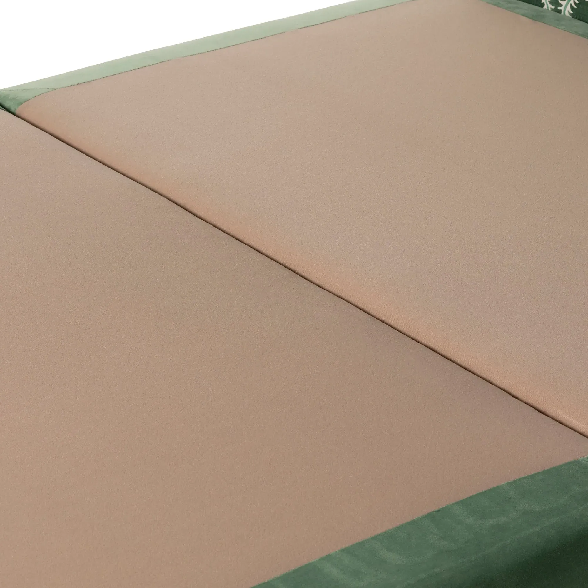 Linwood Abbotsford King Divan Bed Base - Green, Velvet