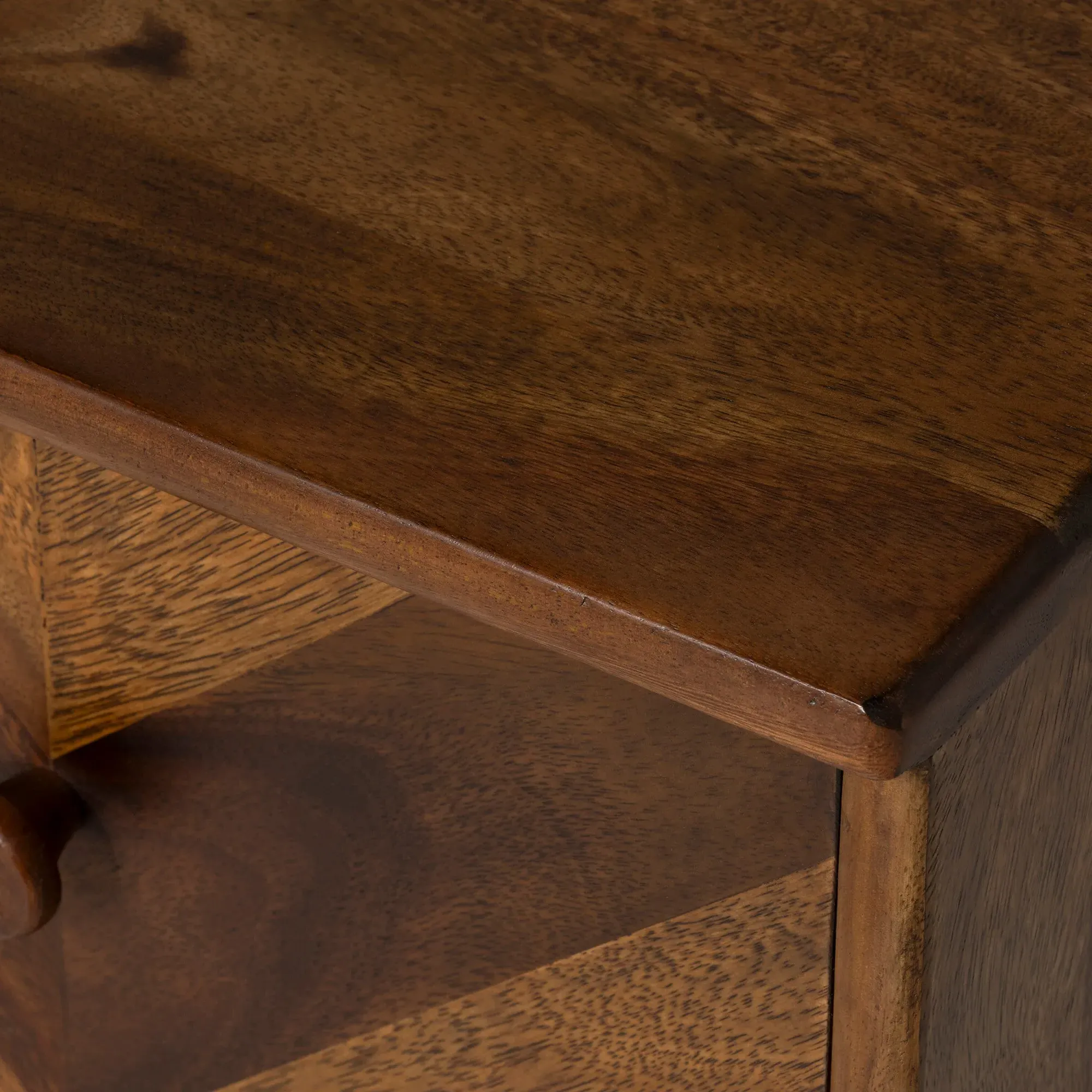 Lockley 2 Drawer TV Cabinet - Brown, Saman Wood