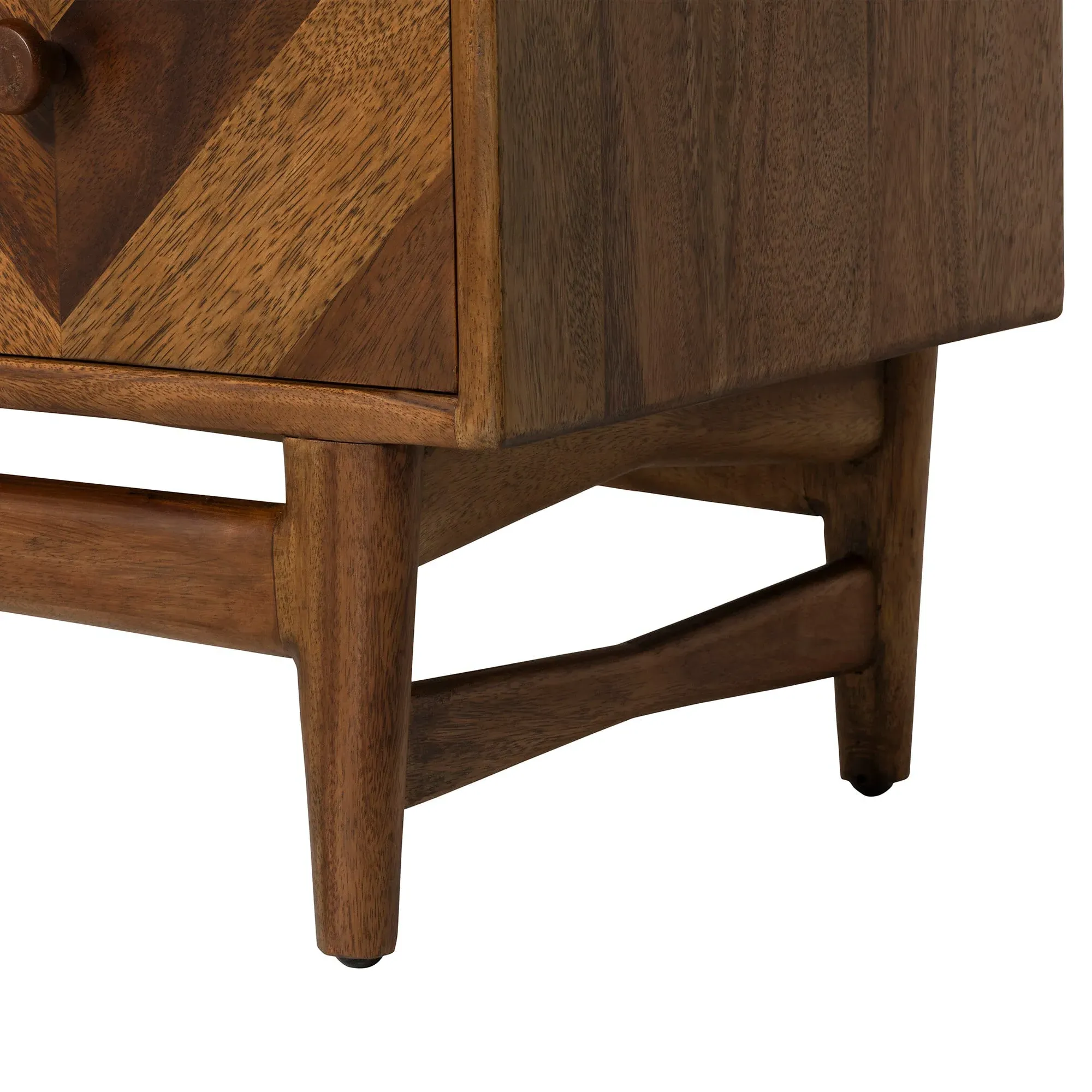 Lockley 2 Drawer TV Cabinet - Brown, Saman Wood