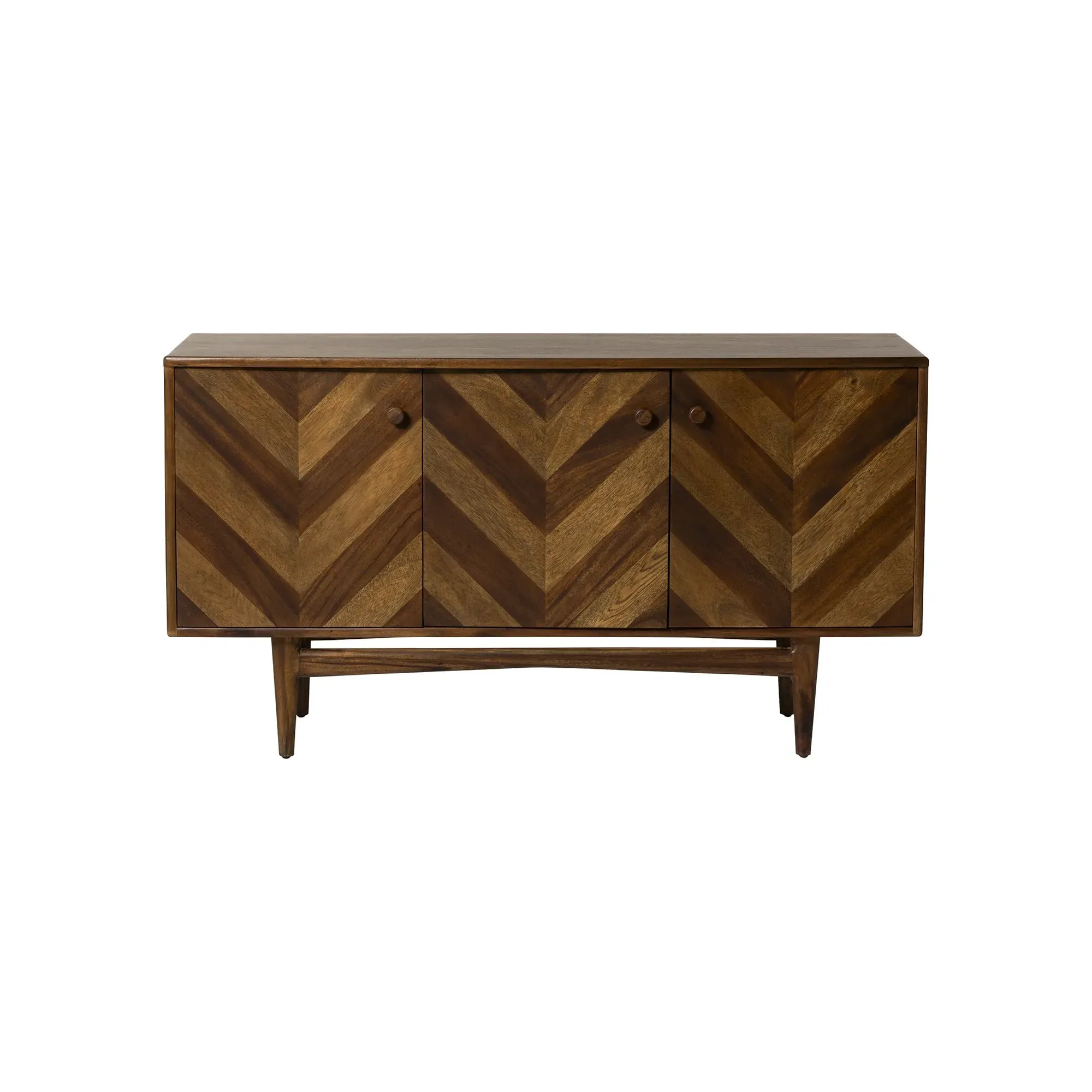 Lockley 3 Door Sideboard - Brown, Saman Wood