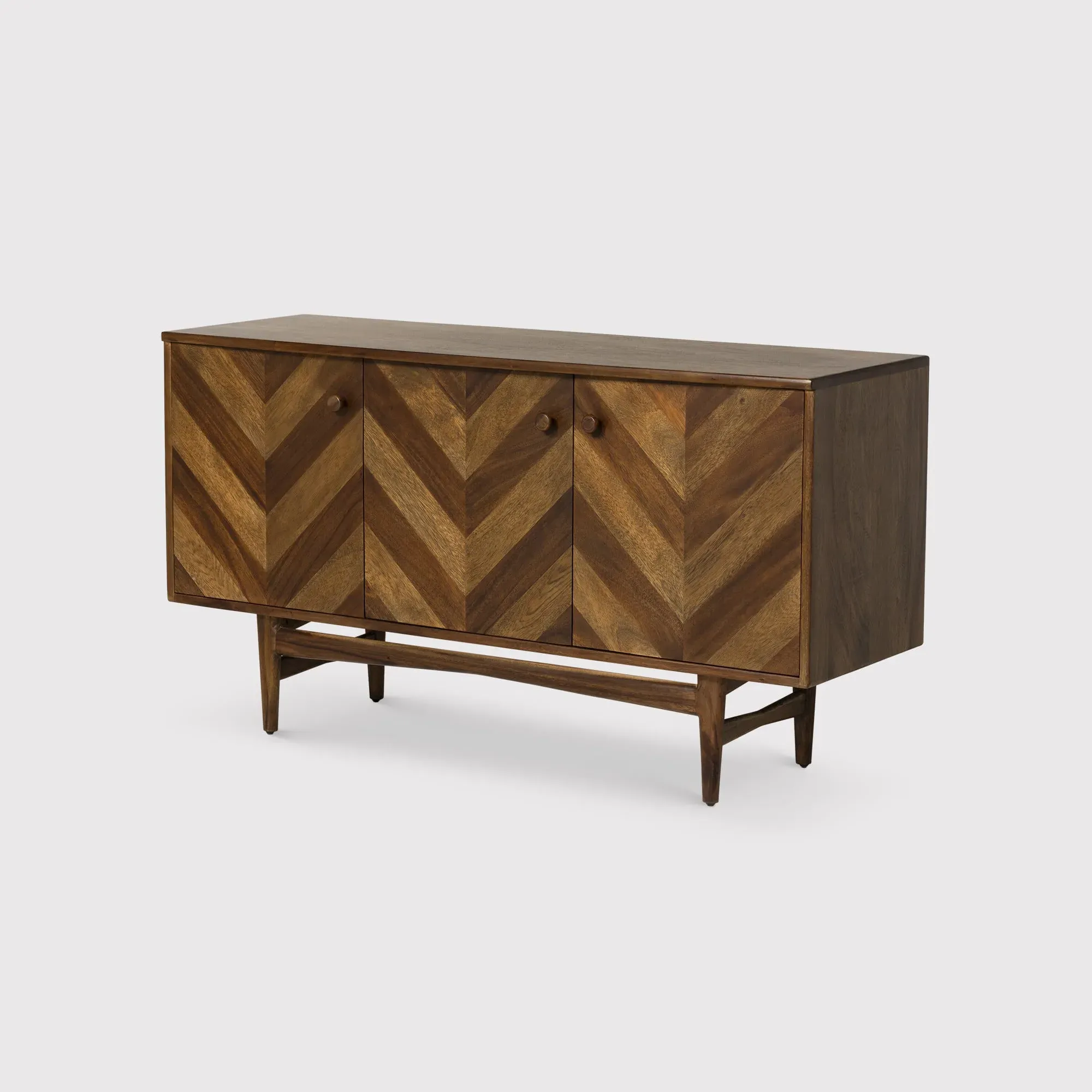 Lockley 3 Door Sideboard - Brown, Saman Wood image