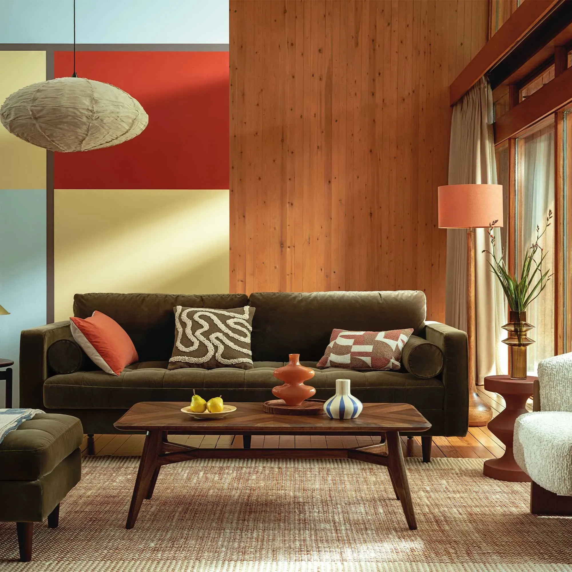 Lockley Rectangular Coffee Table - Brown, Saman Wood