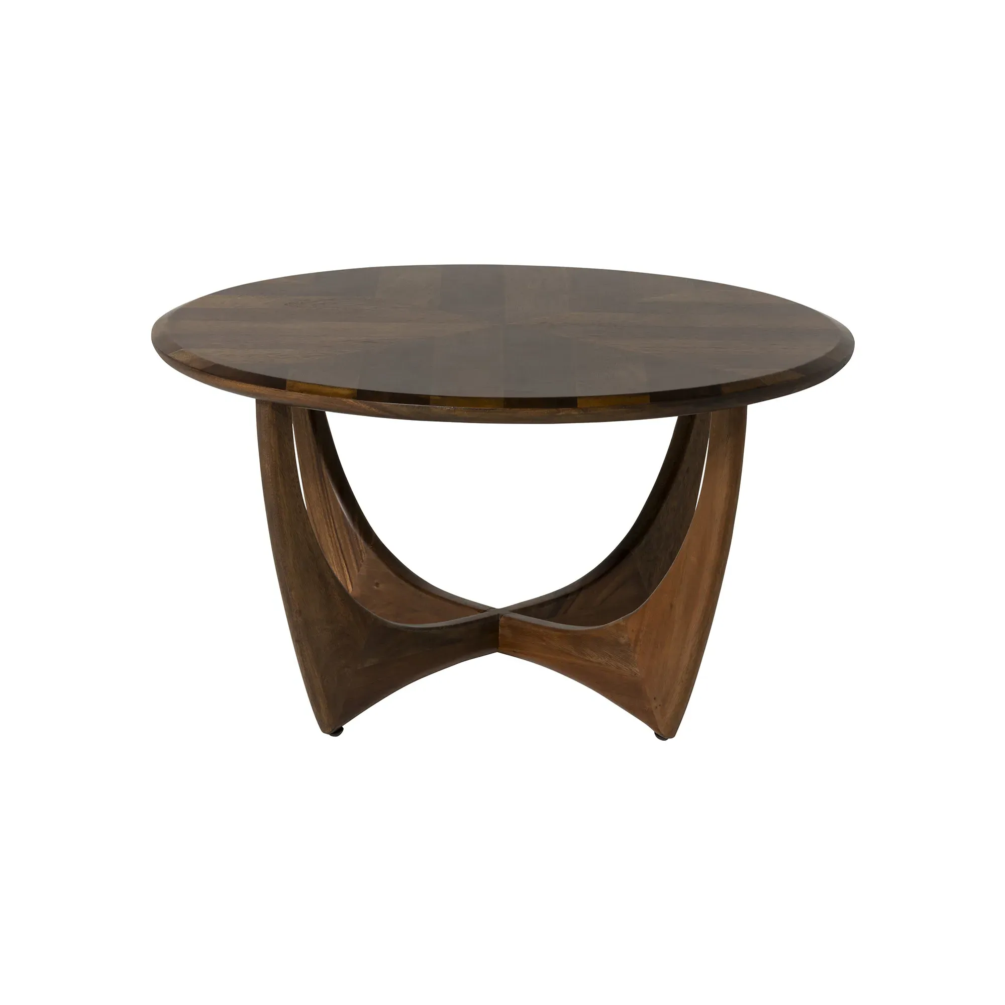 Lockley Round Coffee Table - Brown, Saman Wood