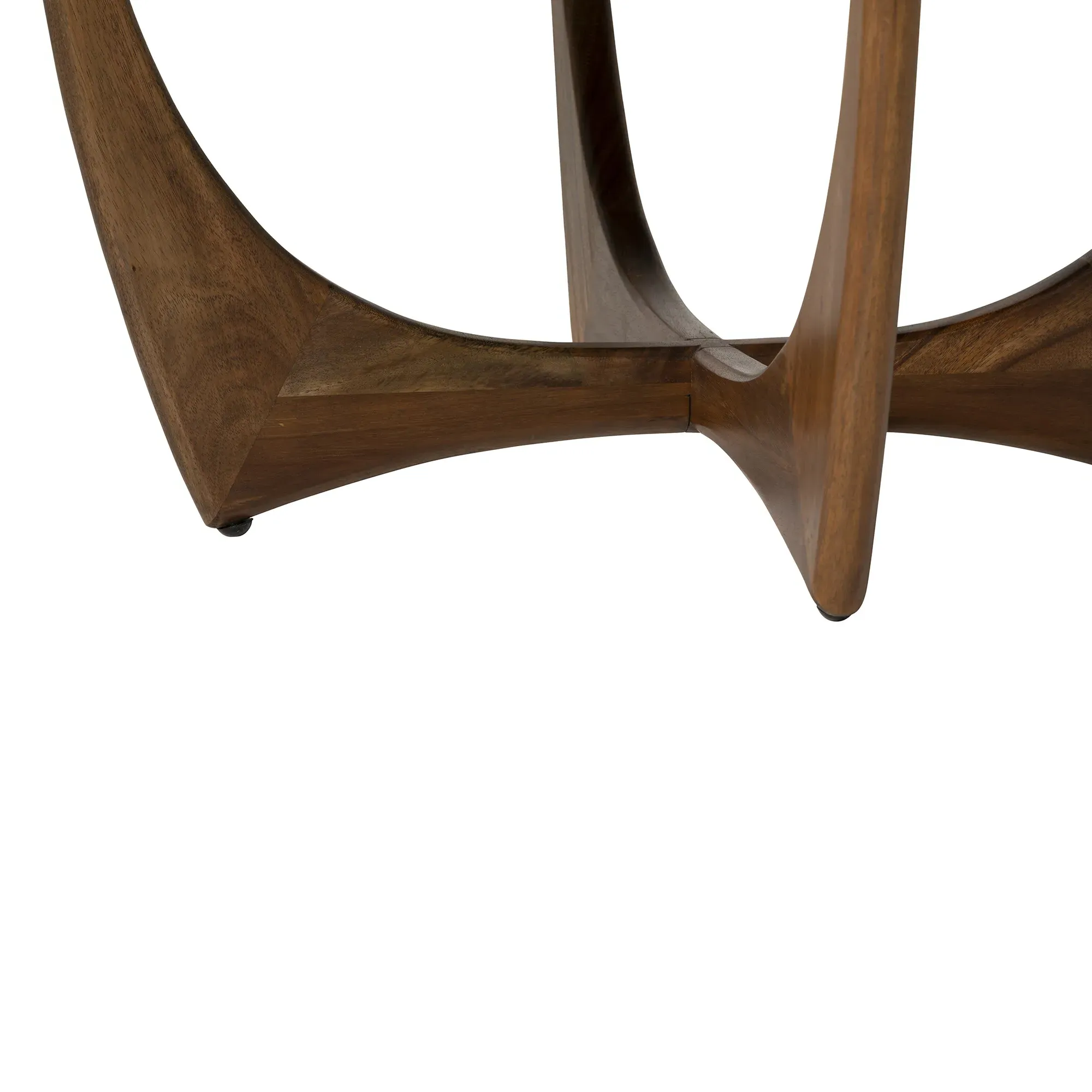 Lockley Round Coffee Table - Brown, Saman Wood