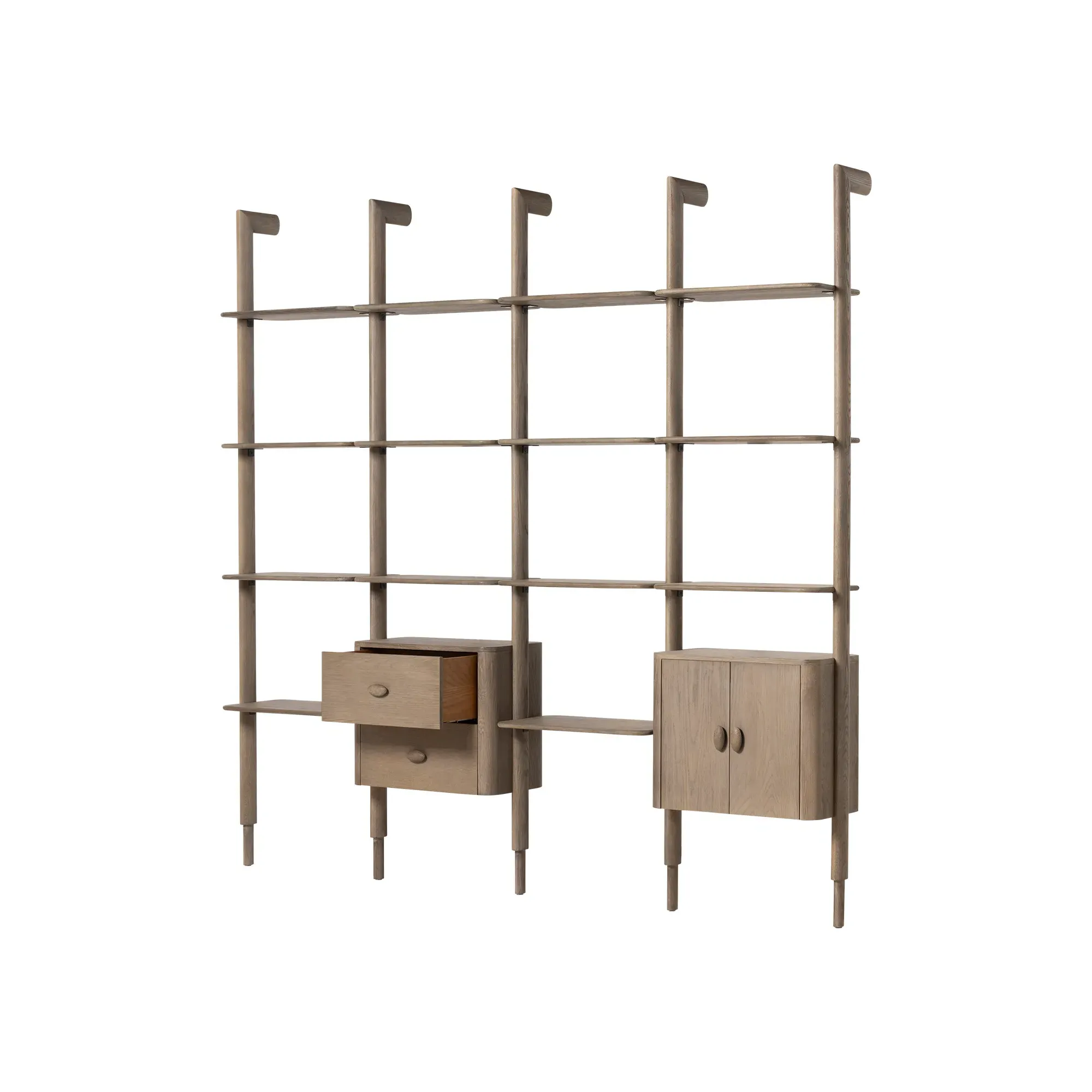 Lohani Bookshelf - Brown, Oak