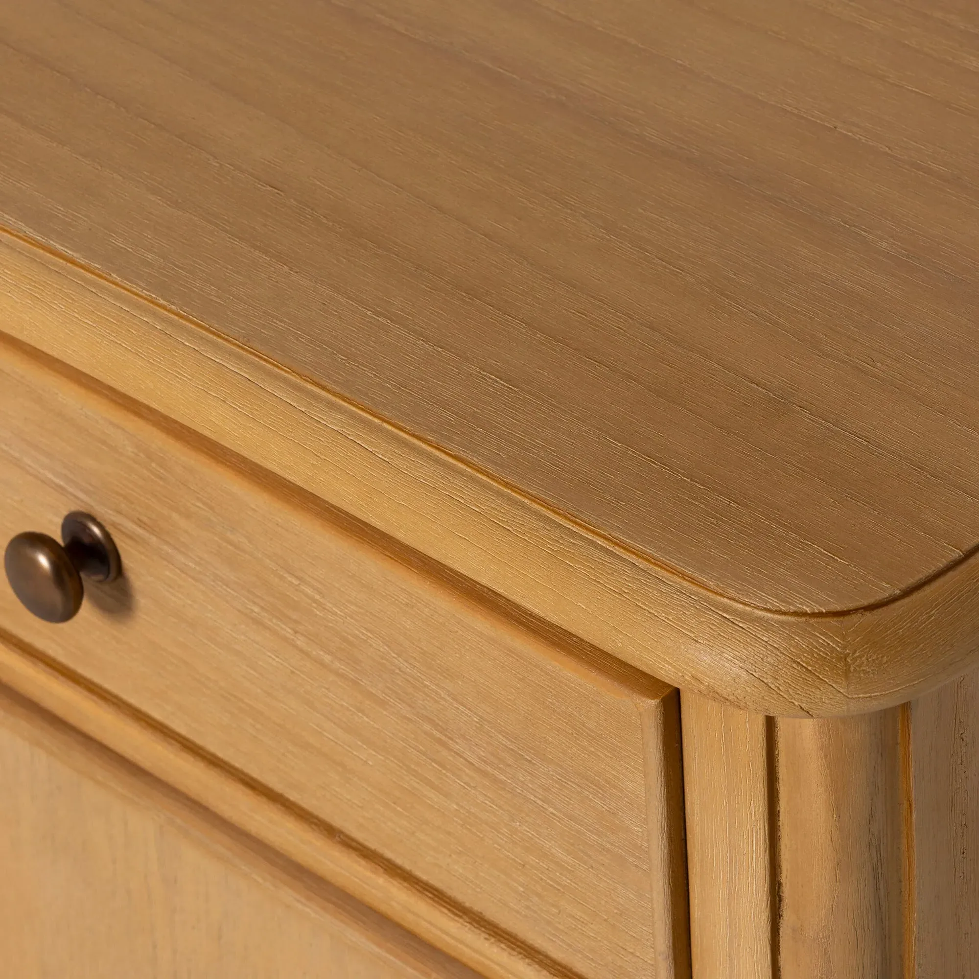 Loire 3 Door 3 Drawer Sideboard - Brown, Mindi Wood