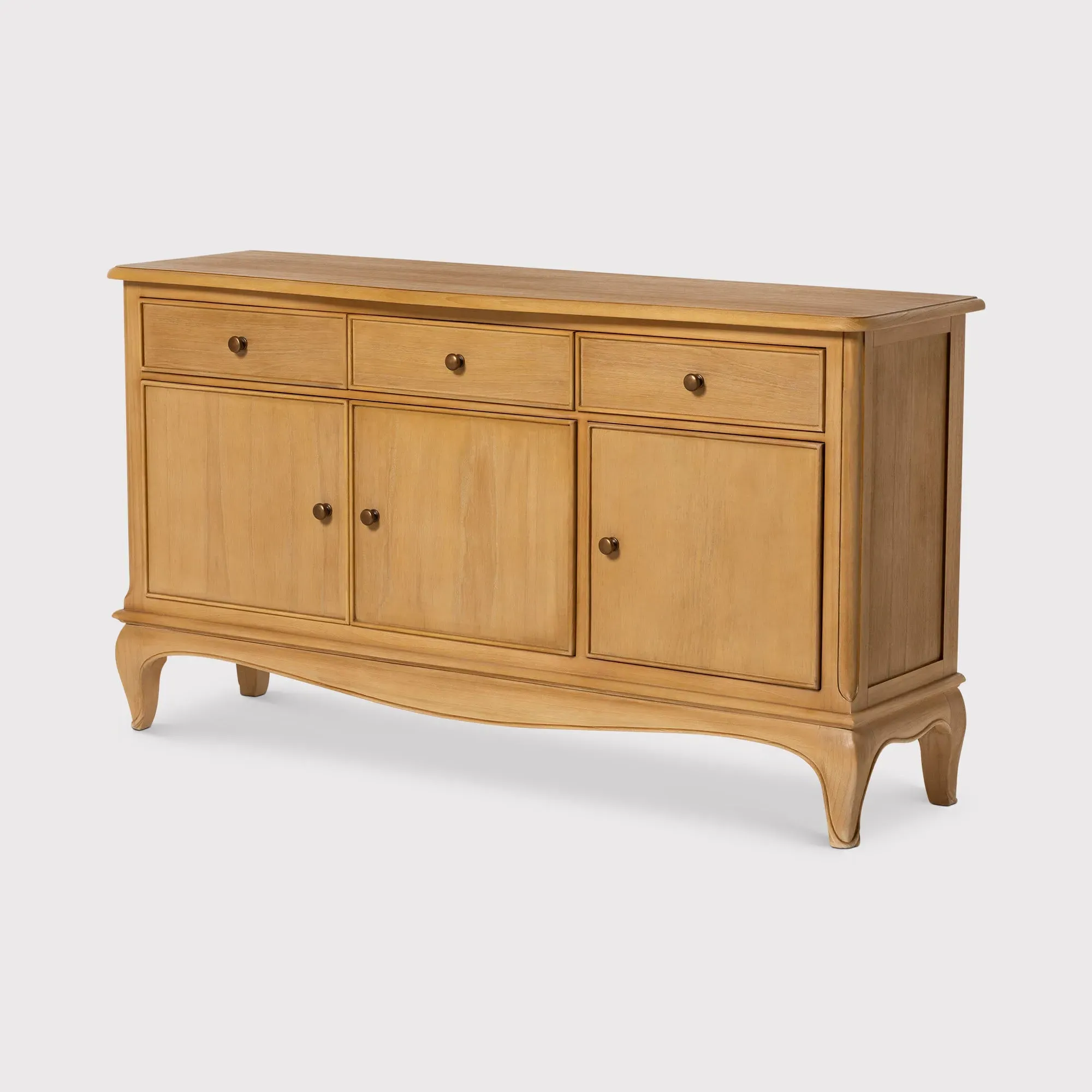 Loire 3 Door 3 Drawer Sideboard - Brown, Mindi Wood