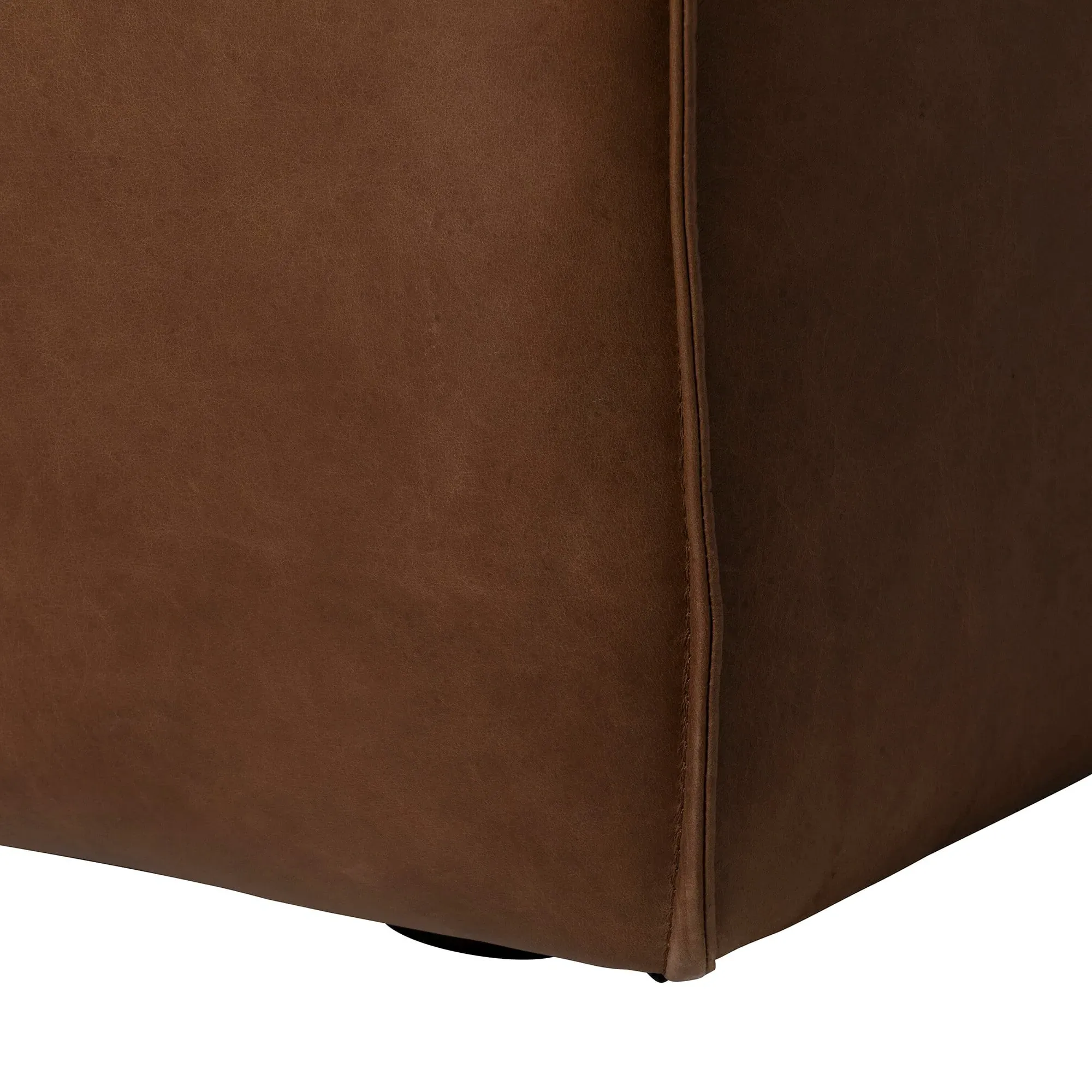 Loma 3-Seater Armless Sofa - Brown, Leather