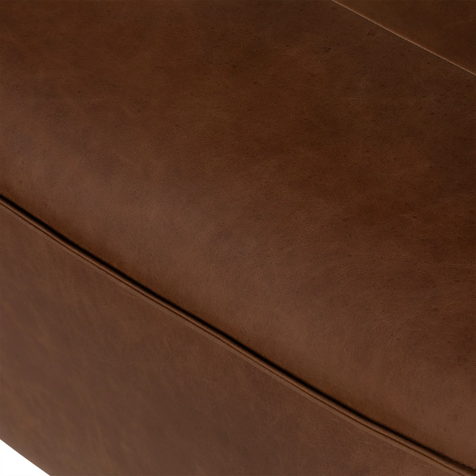 Loma Armless Lounge Chair - Brown, Leather
