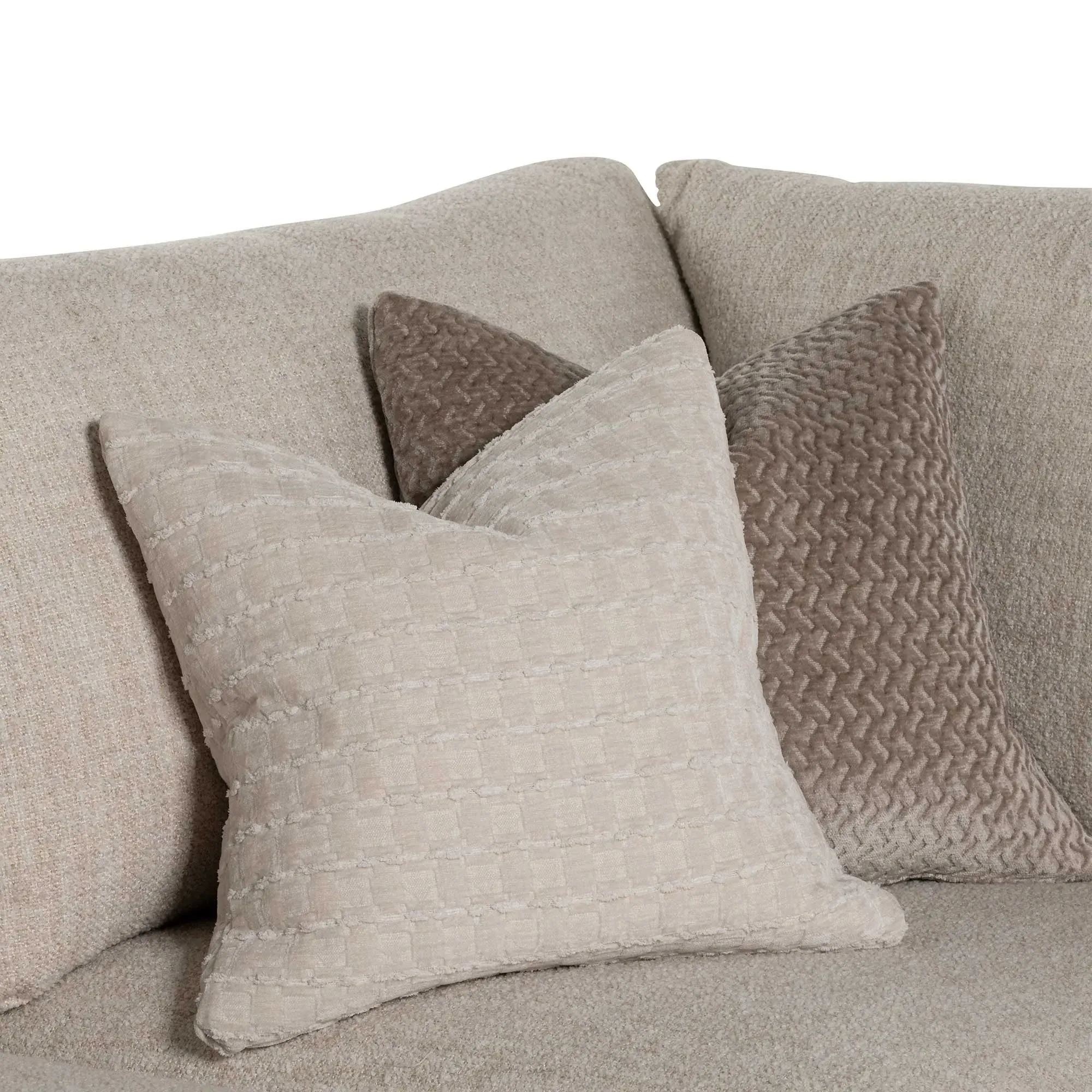 Lomax RHF Large Chaise Corner Sofa with Table - Neutral