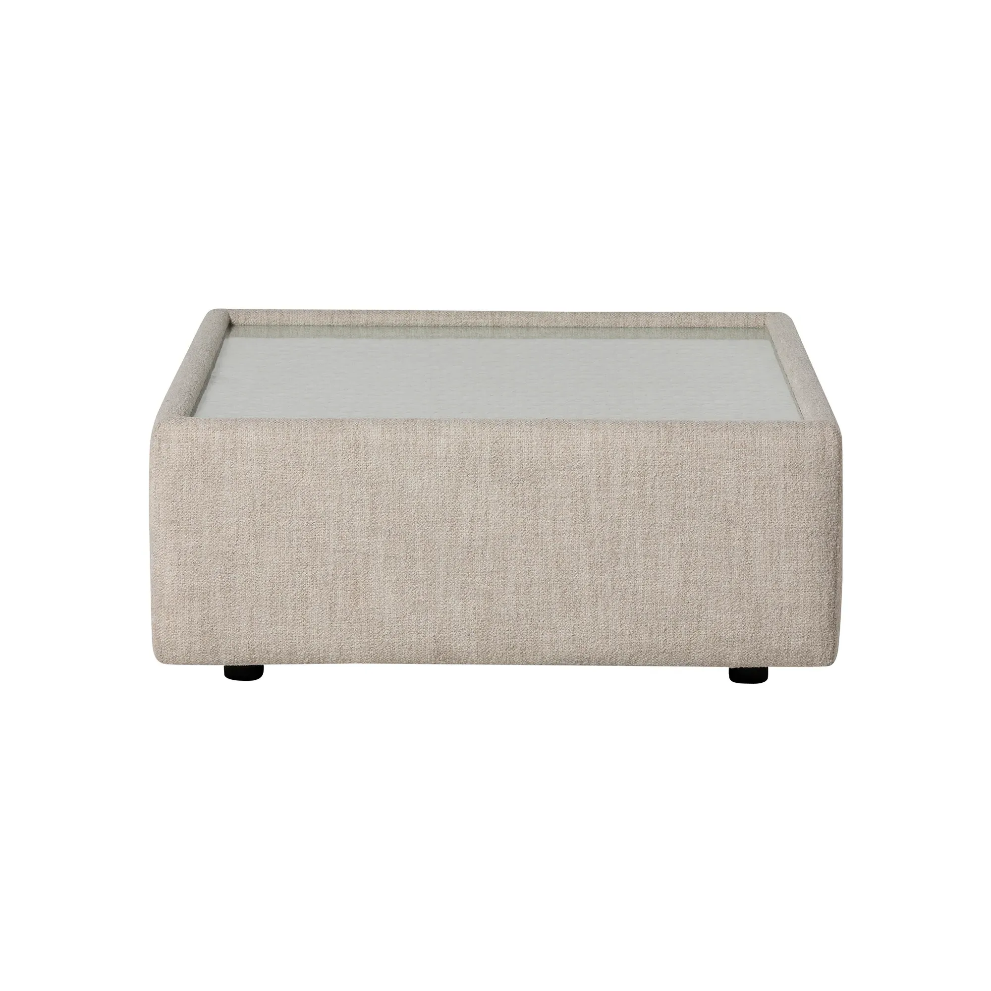 Lomax Square Glass Top Table - Neutral