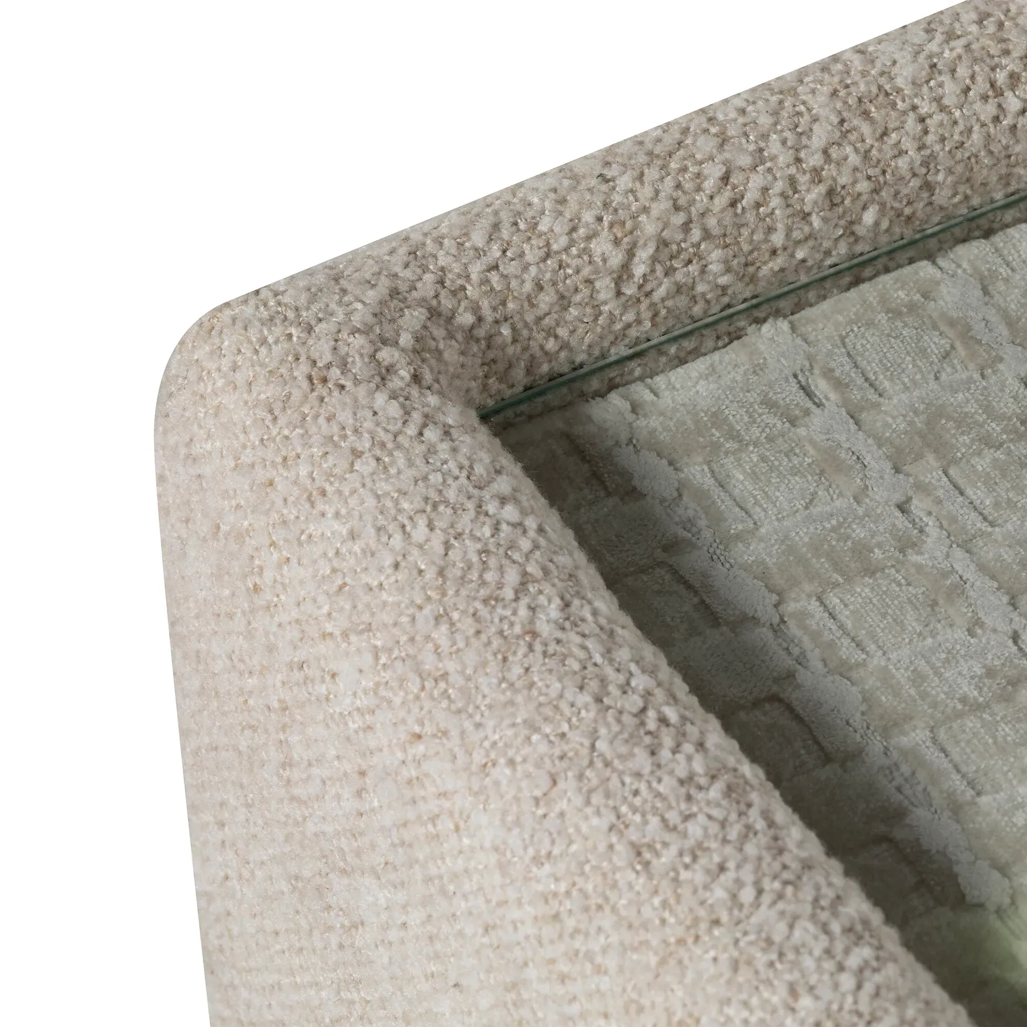 Lomax Square Glass Top Table - Neutral