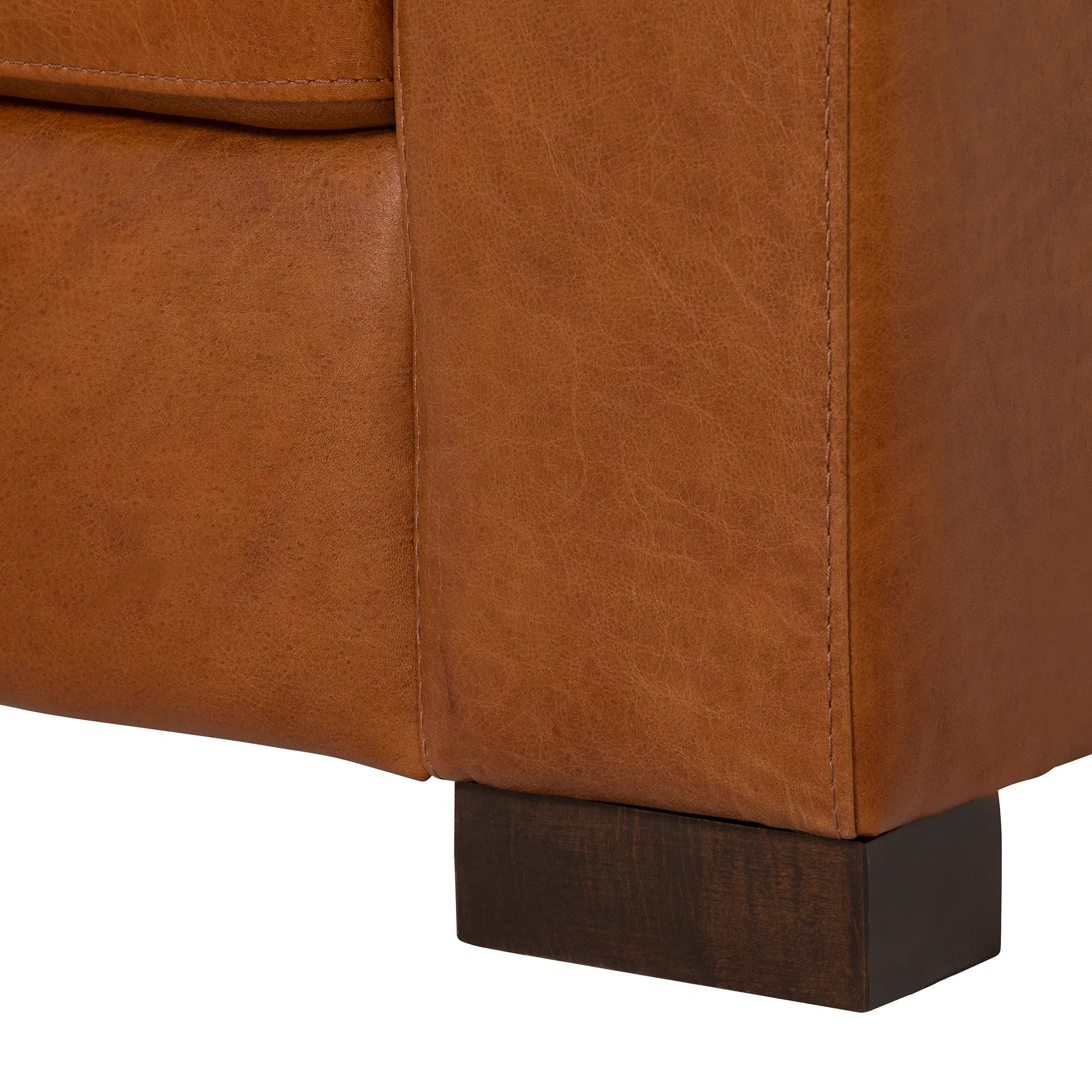 Lorenza Loveseat Sofa - Brown, Leather