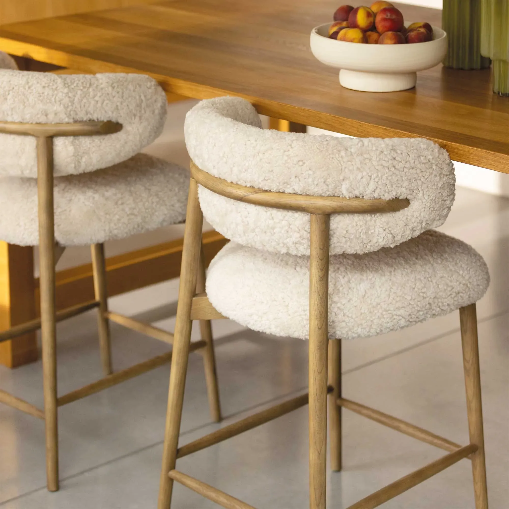 Lorna Counter Stool - Sheep Fur