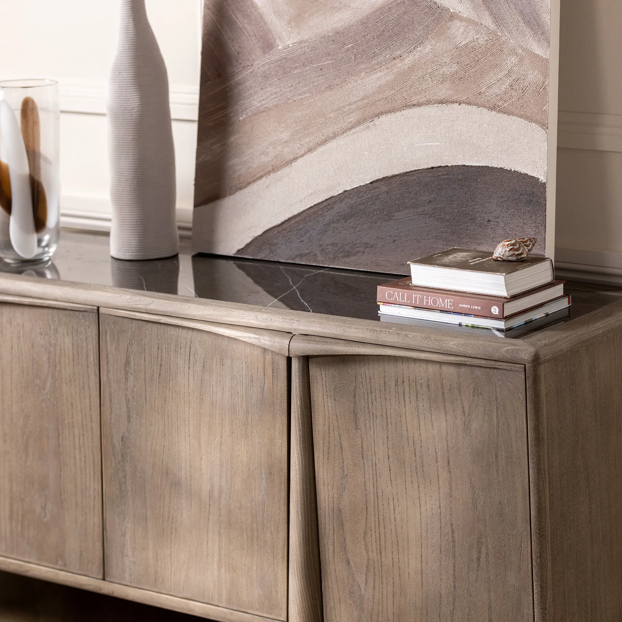 Lowen Sideboard - Brown, Elm Wood