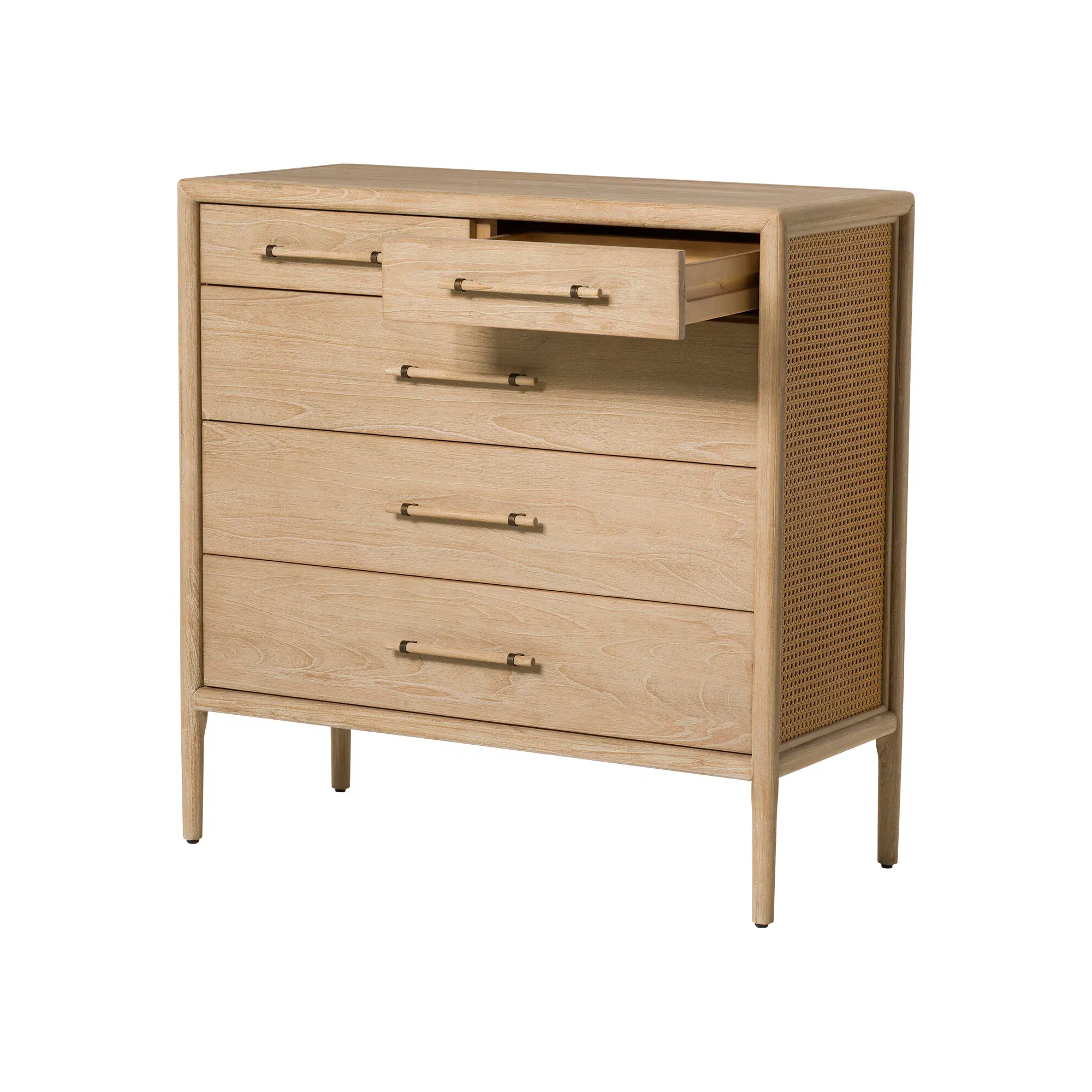 Lucerne 2 Drawer over 3 Drawer Chest - Neutral, Mindi Wood