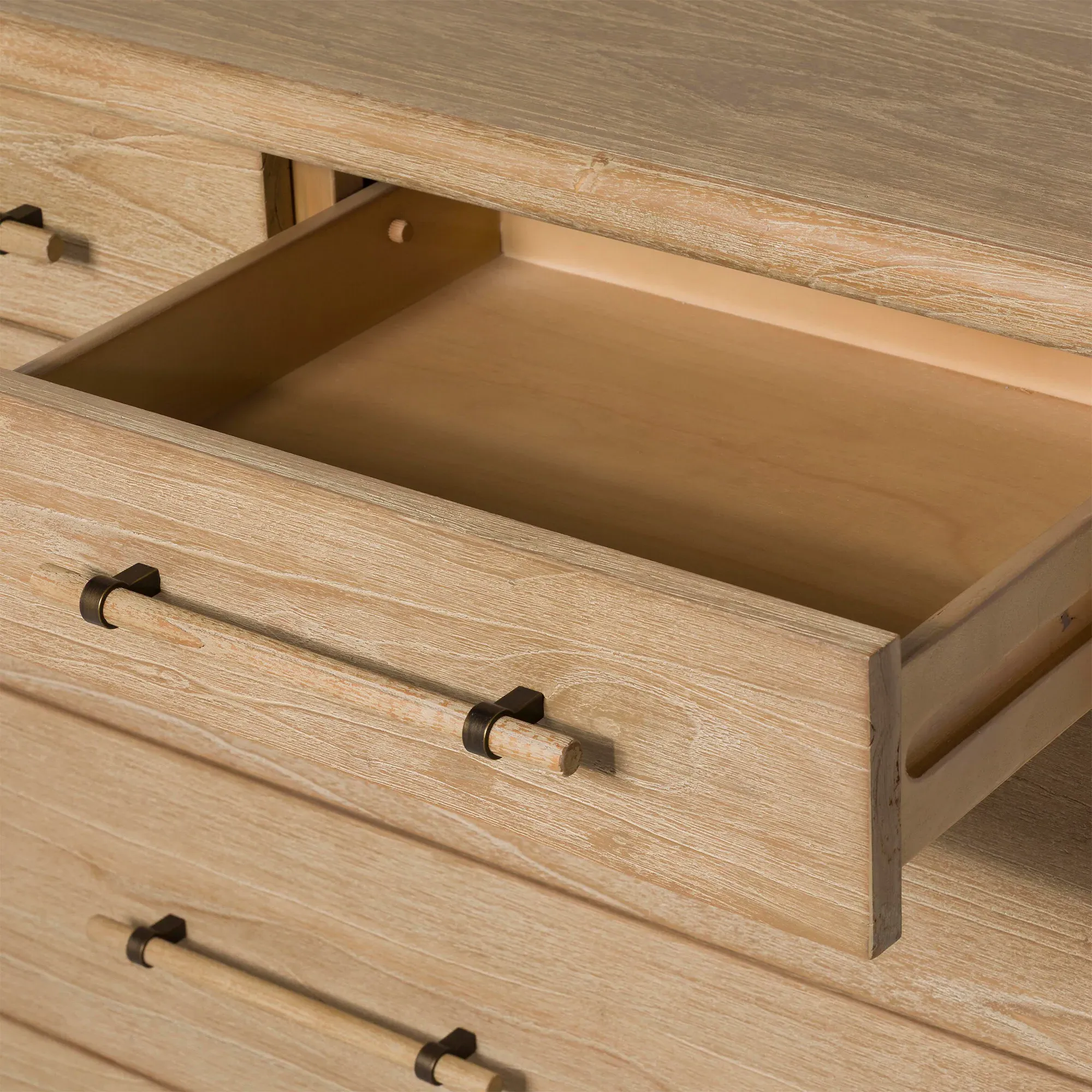 Lucerne 2 Drawer over 3 Drawer Chest - Neutral, Mindi Wood