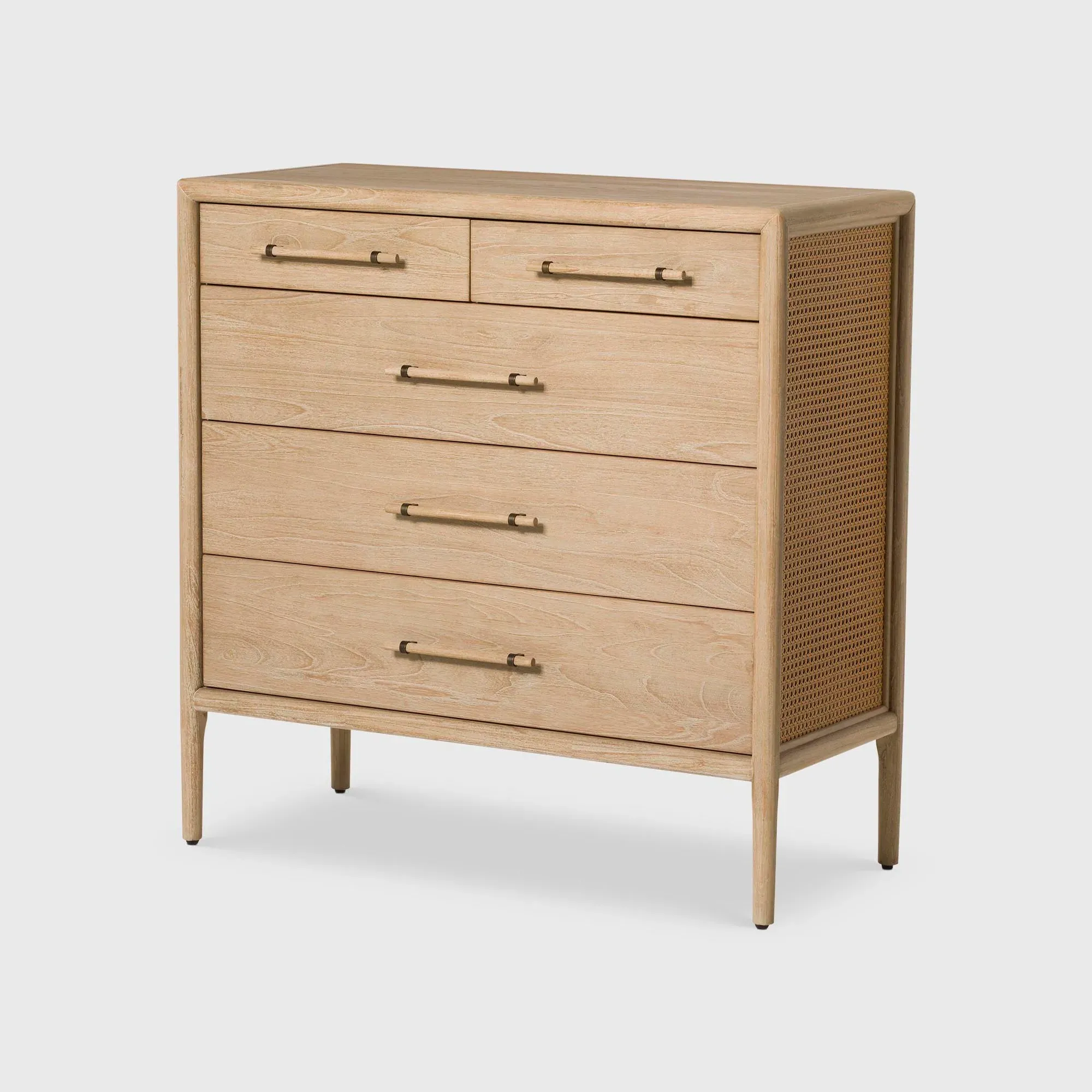 Lucerne 2 Drawer over 3 Drawer Chest - Neutral, Mindi Wood