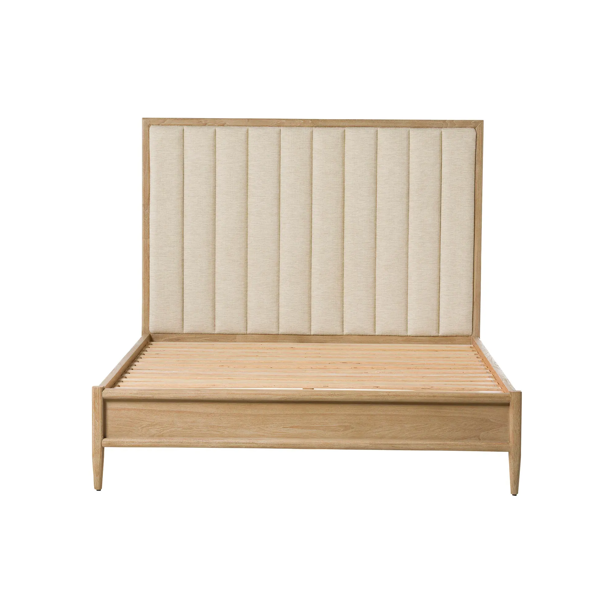 Lucerne King Size Bed Frame - Neutral, Mindi Wood