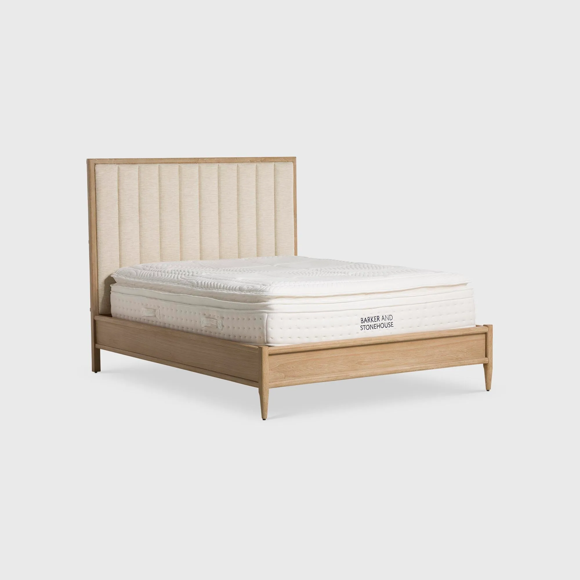Lucerne King Size Bed Frame - Neutral, Mindi Wood image