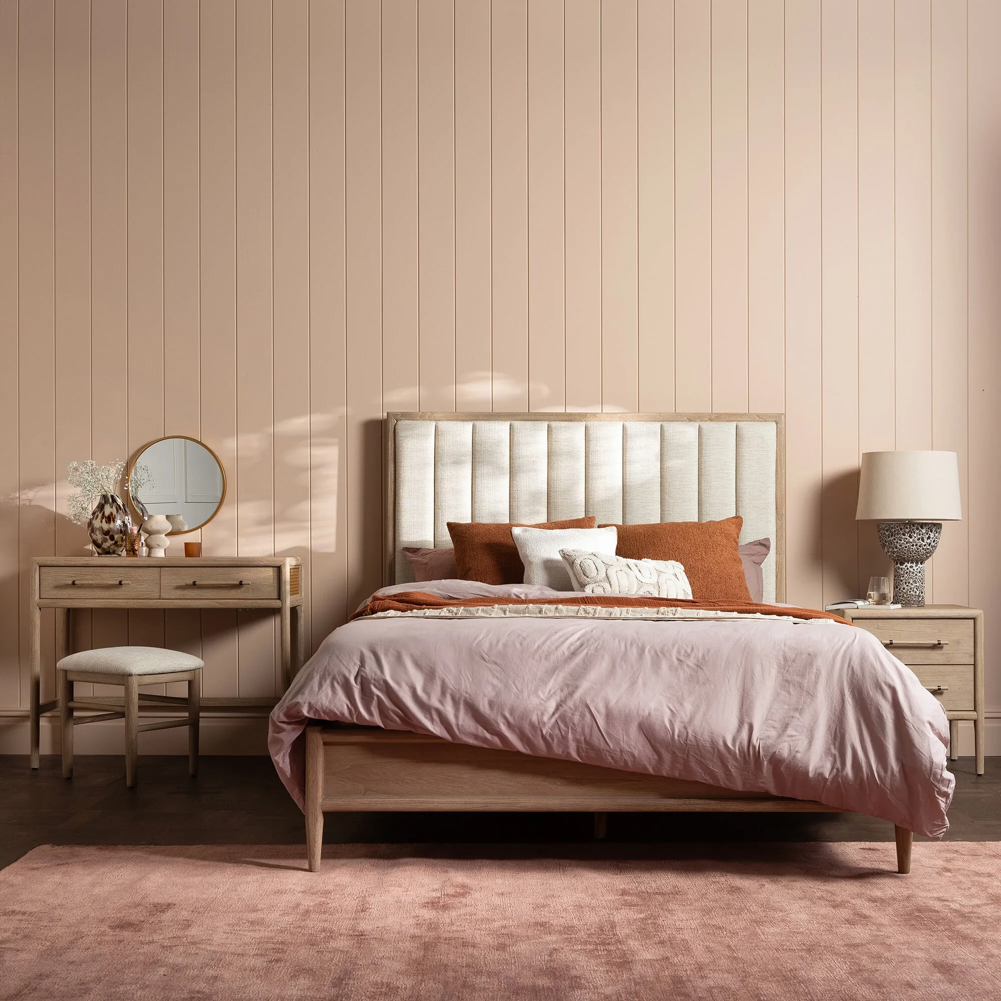 Lucerne Super King Bed Frame - Neutral, Mindi Wood