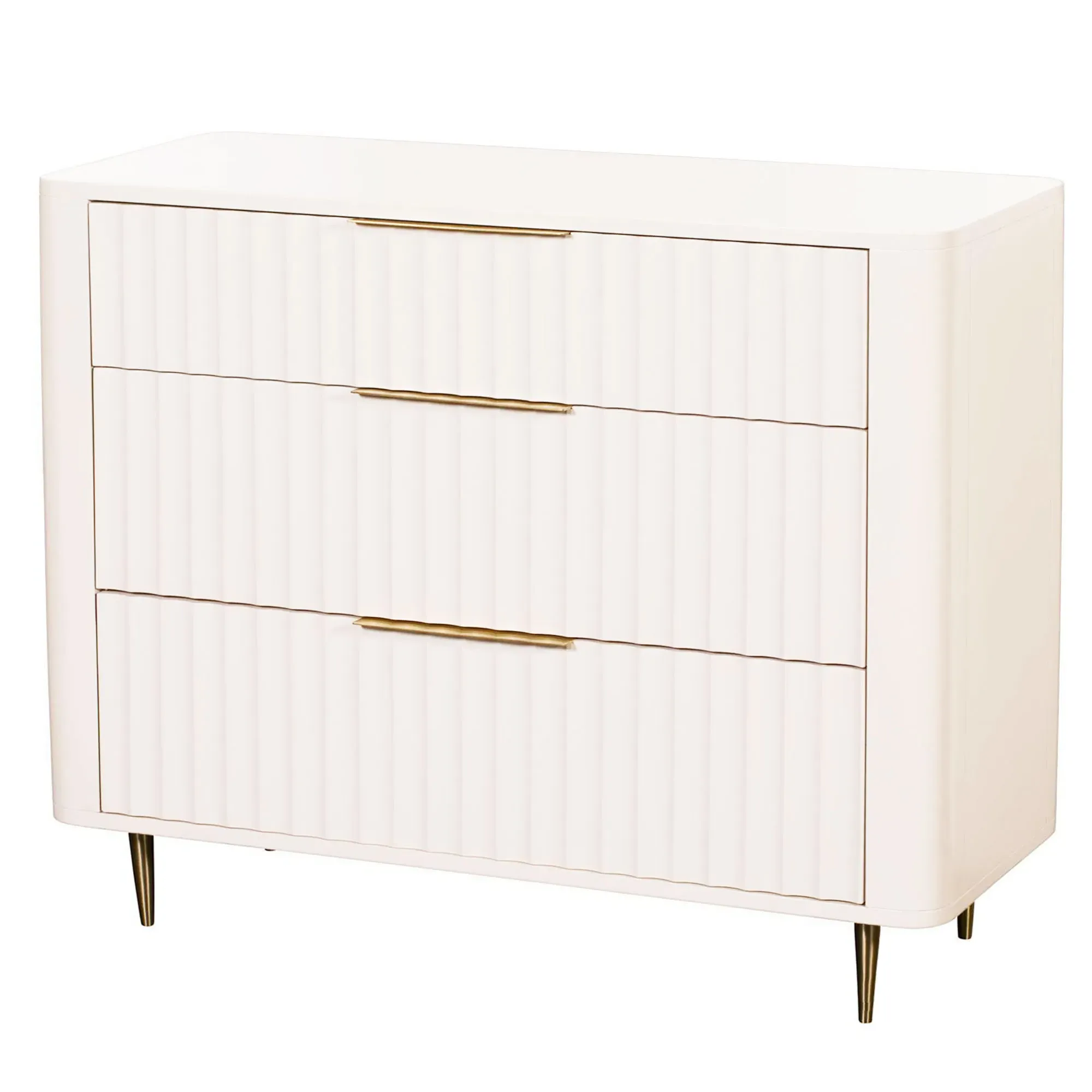 Lucia 3 Drawer Chest - Neutral, Mahogany