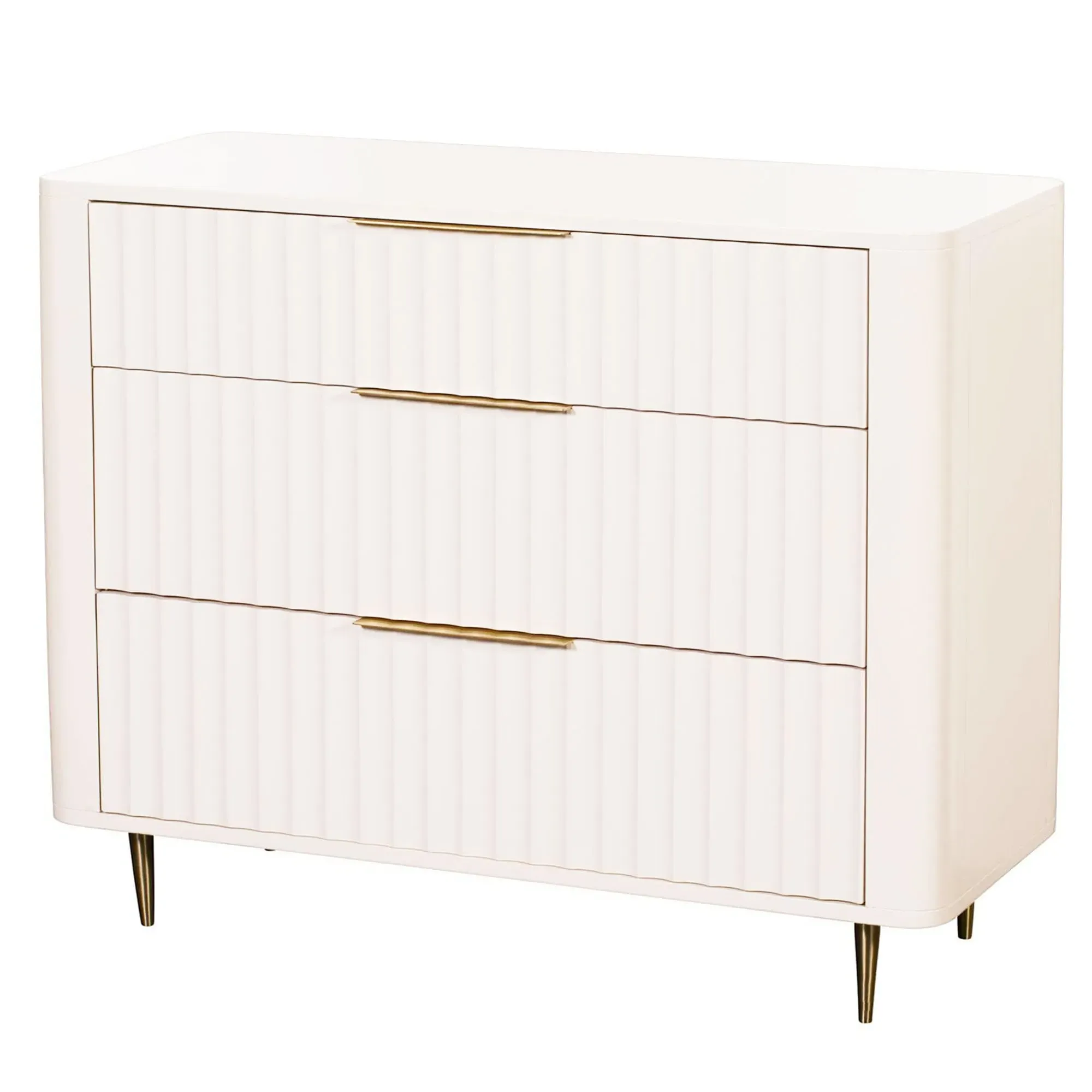 Lucia 3 Drawer Chest - Neutral, Mahogany