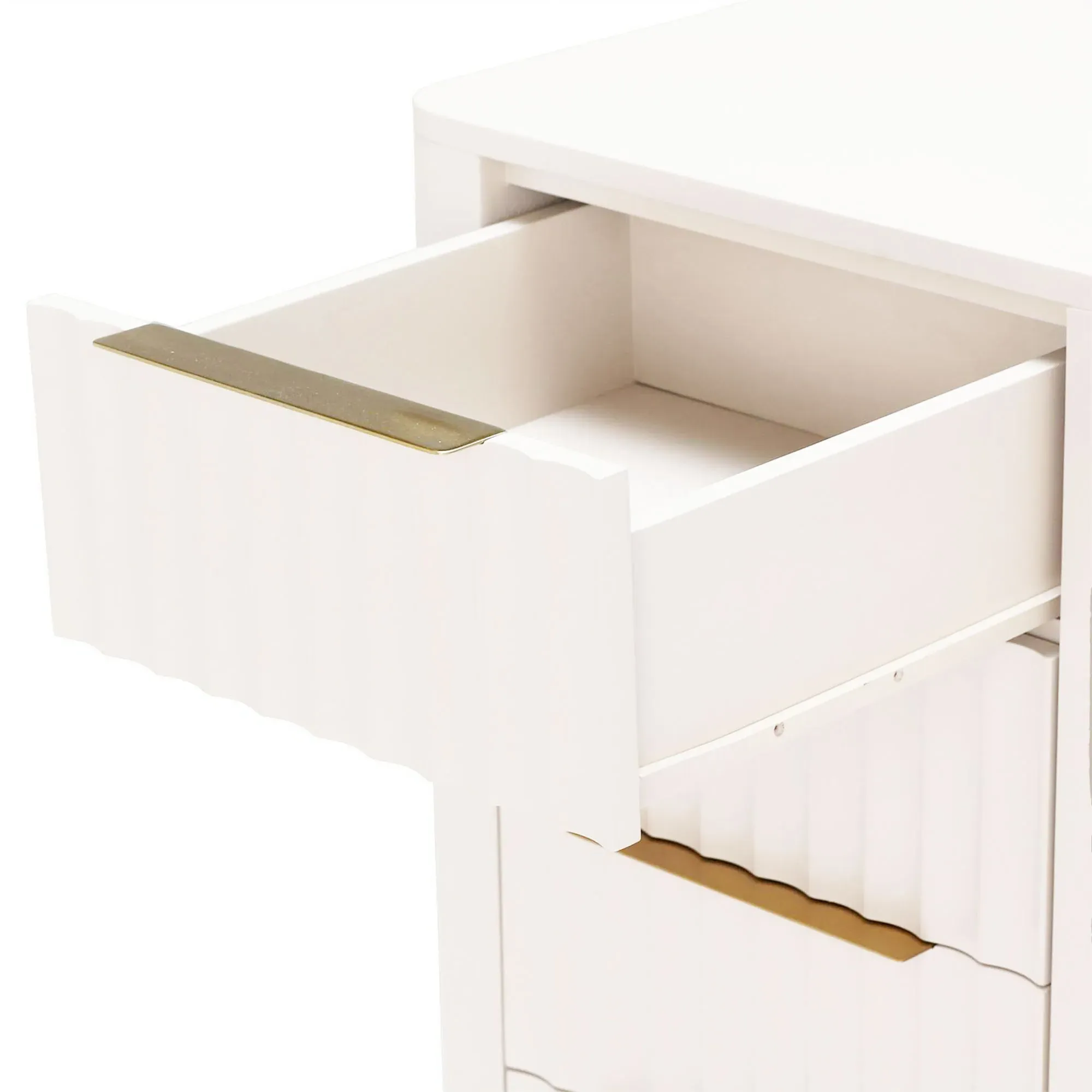 Lucia 5 Drawer Tall Chest - Neutral, Mahogany