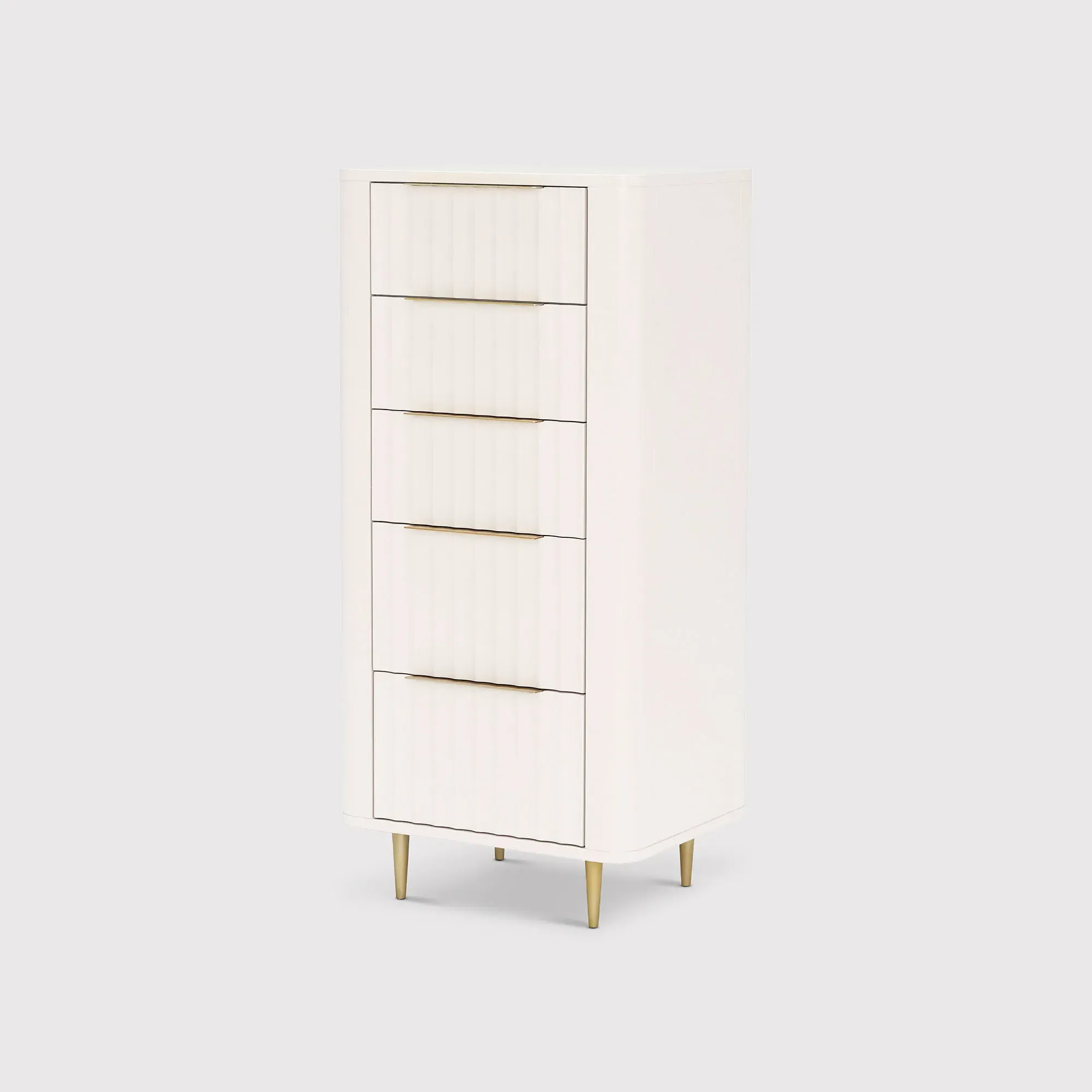 Lucia 5 Drawer Tall Chest - Neutral, Mahogany image