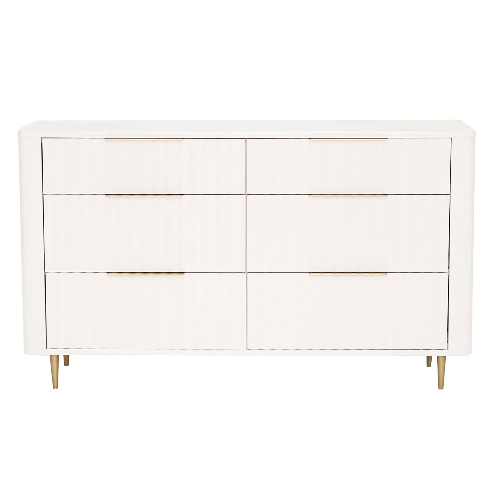 Lucia 6 Drawer Wide Chest - Neutral, Mahogany