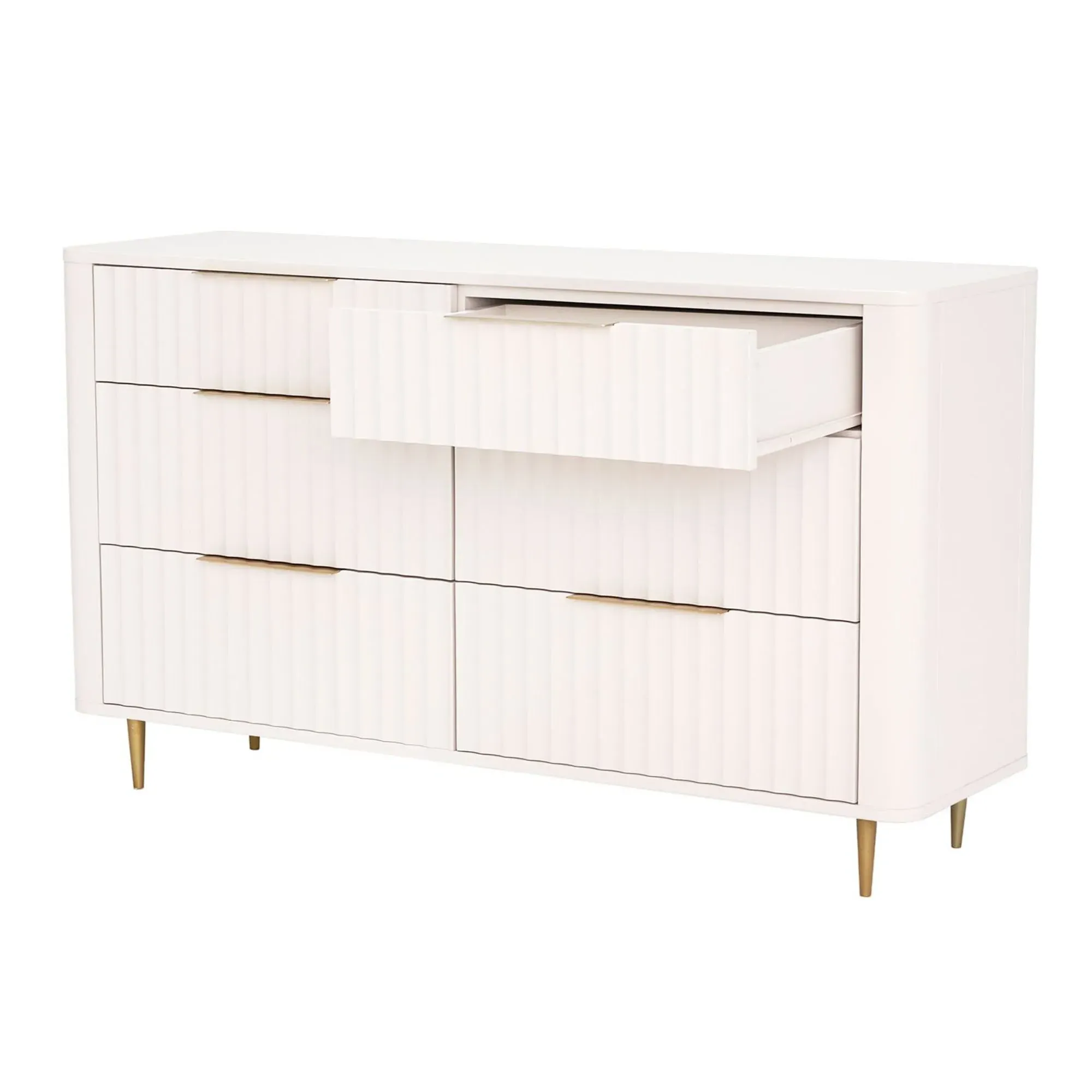Lucia 6 Drawer Wide Chest - Neutral, Mahogany