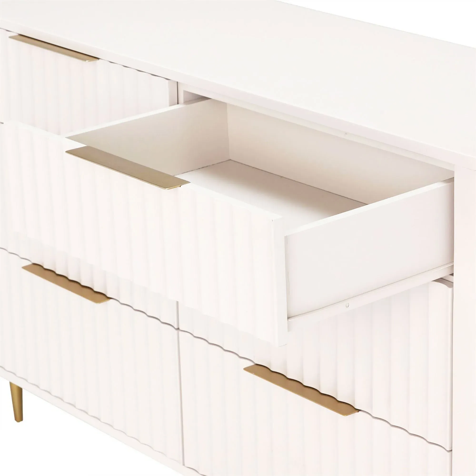 Lucia 6 Drawer Wide Chest - Neutral, Mahogany