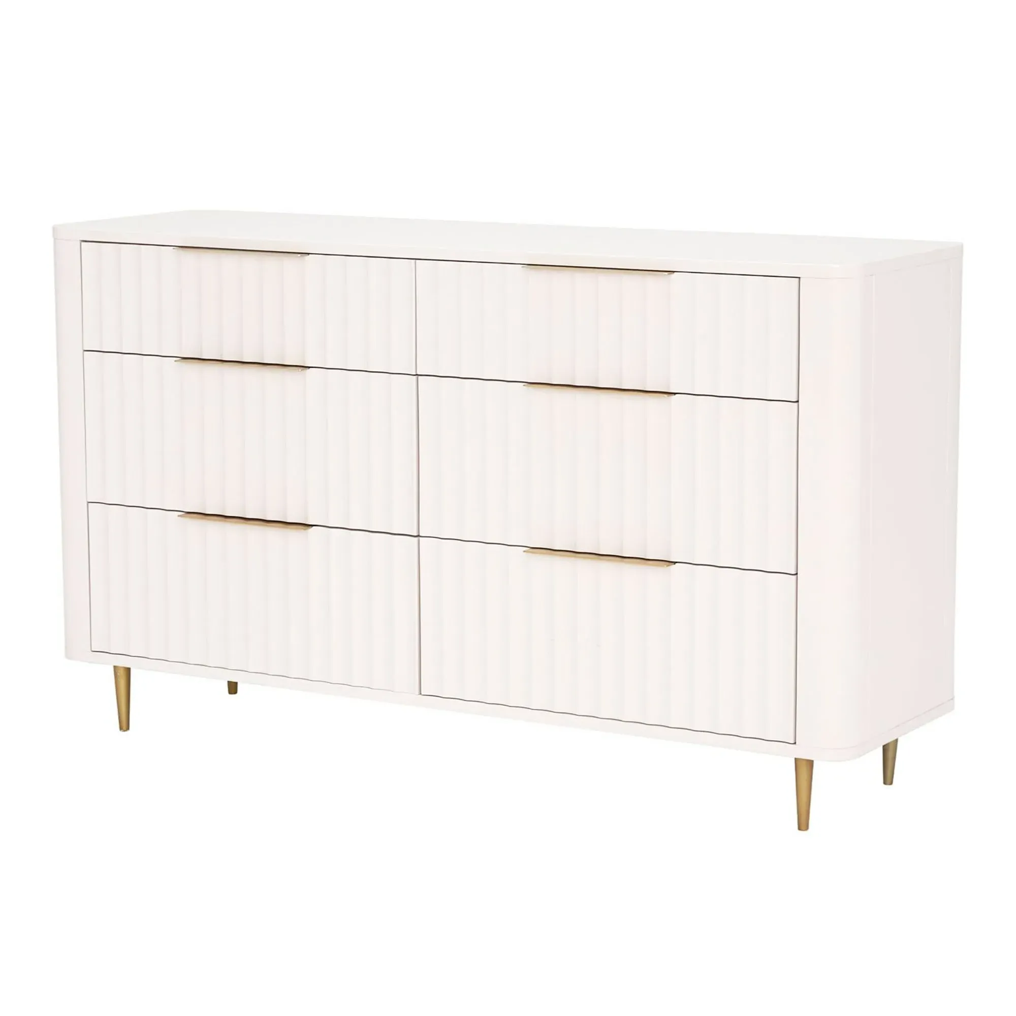 Lucia 6 Drawer Wide Chest - Neutral, Mahogany