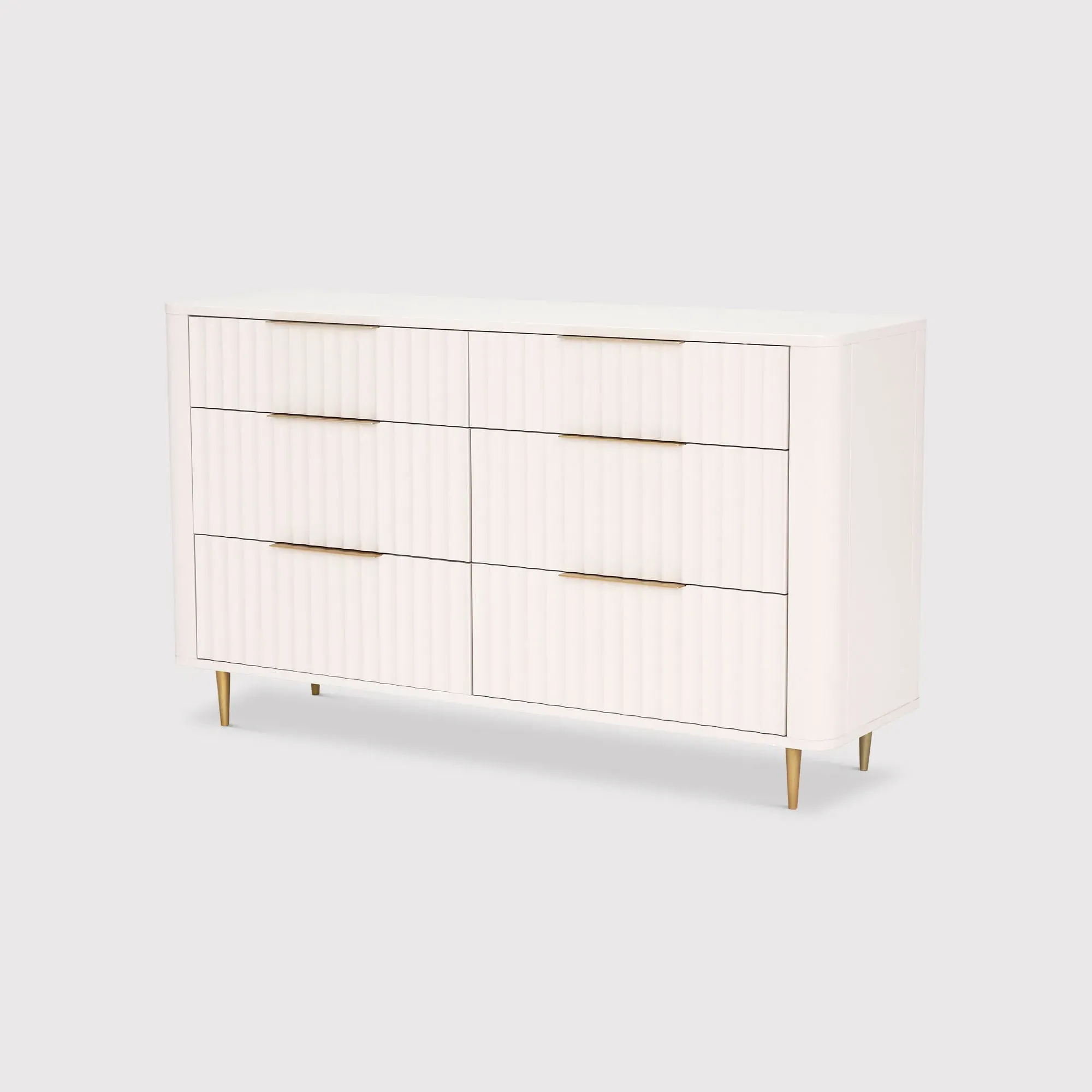 Lucia 6 Drawer Wide Chest - Neutral, Mahogany