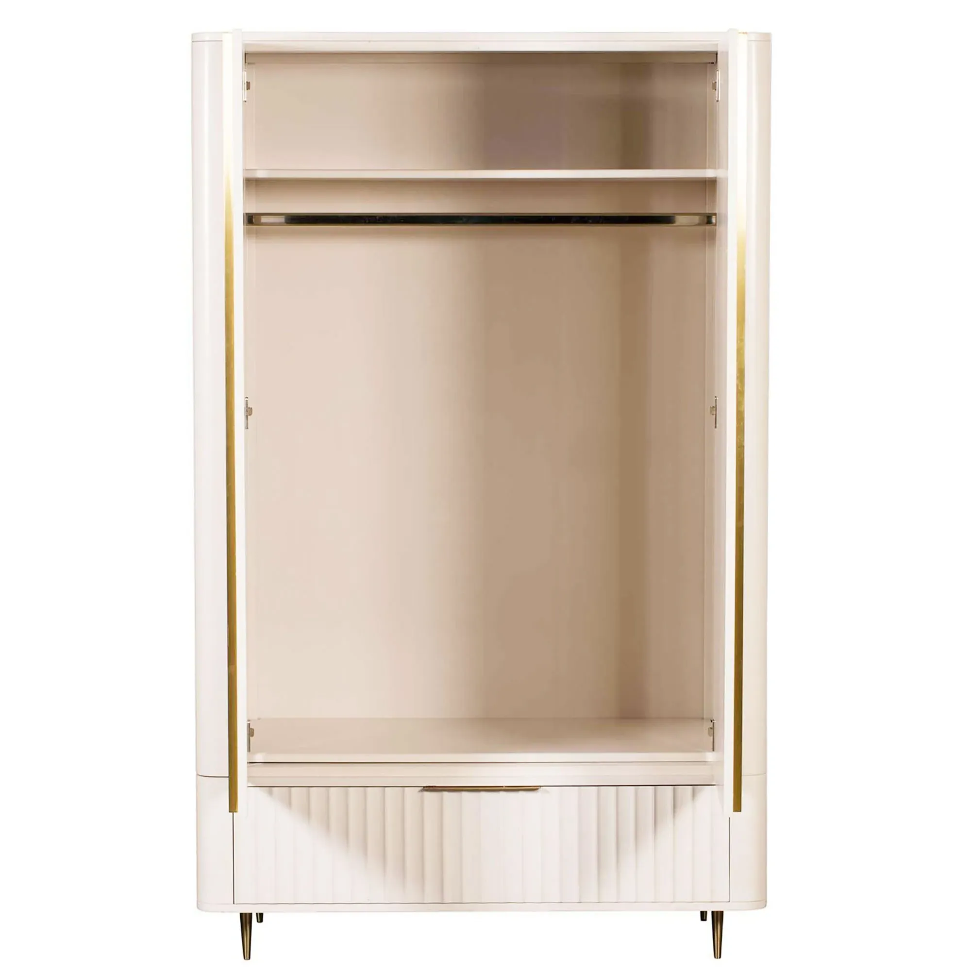 Lucia Double Wardrobe - Neutral, Mahogany