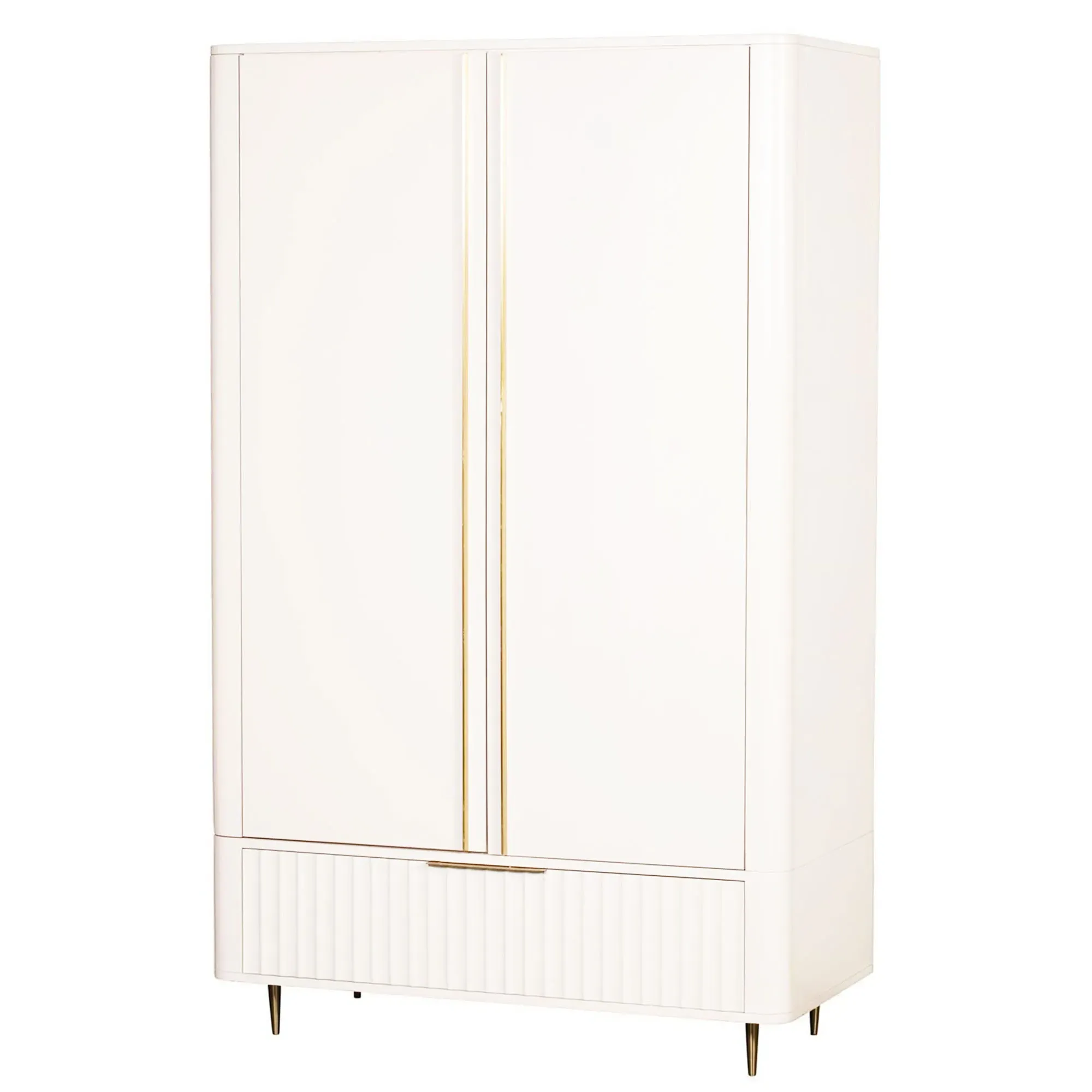 Lucia Double Wardrobe - Neutral, Mahogany
